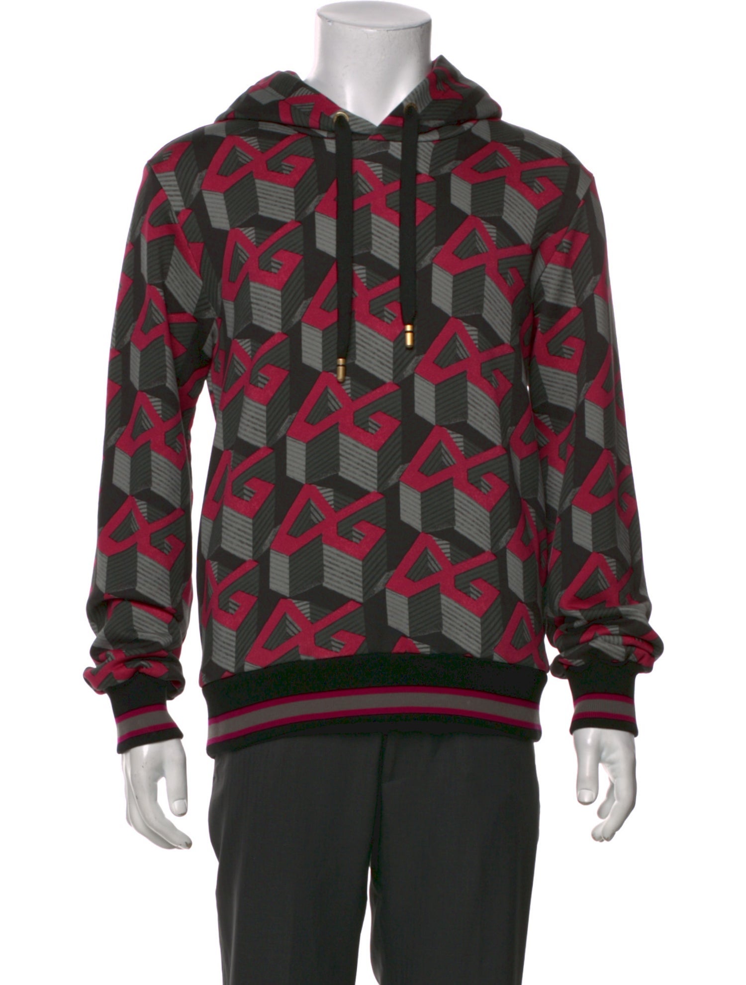 Dolce & Gabbana Printed Crew Neck Hoodie