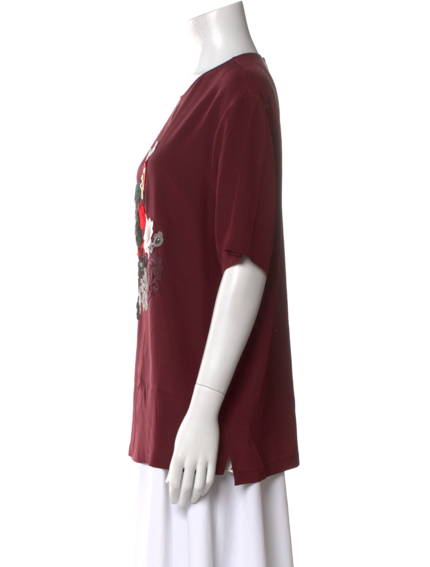 Dolce & Gabbana Silk Graphic Print T-Shirt