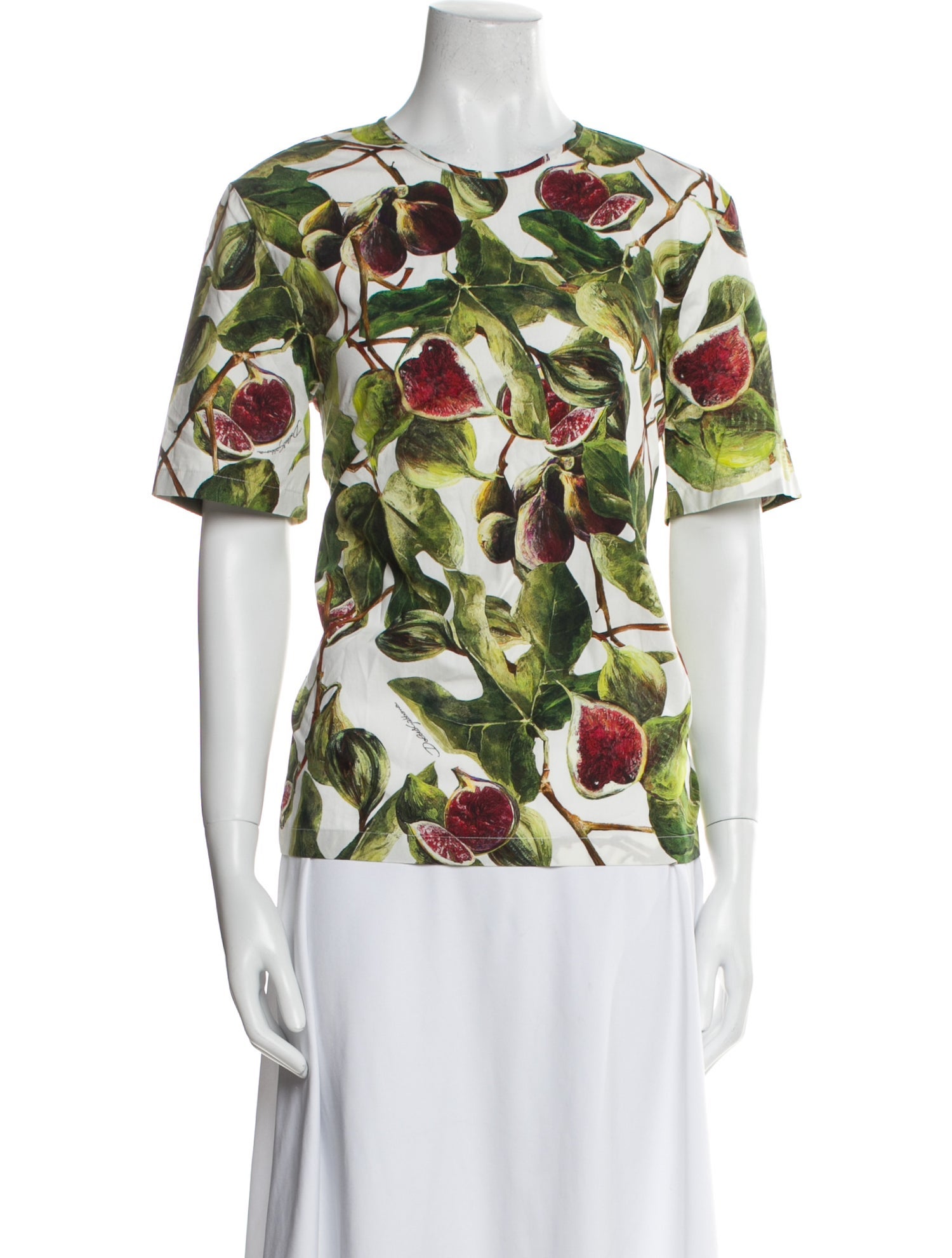 Dolce & Gabbana Printed Crew Neck T-Shirt w/ Tags