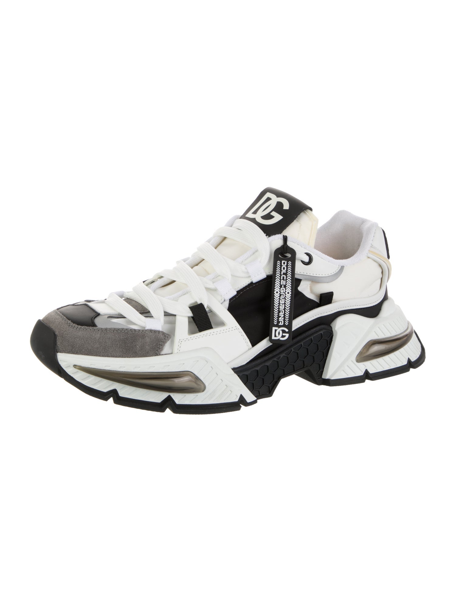 Dolce & Gabbana Suede Printed Athletic Sneakers