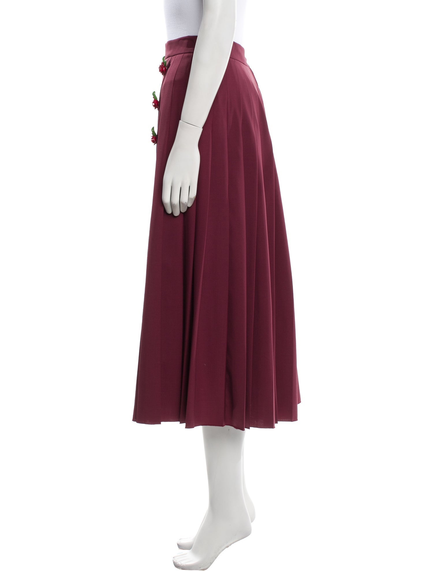 Dolce & Gabbana Virgin Wool Midi Length Skirt