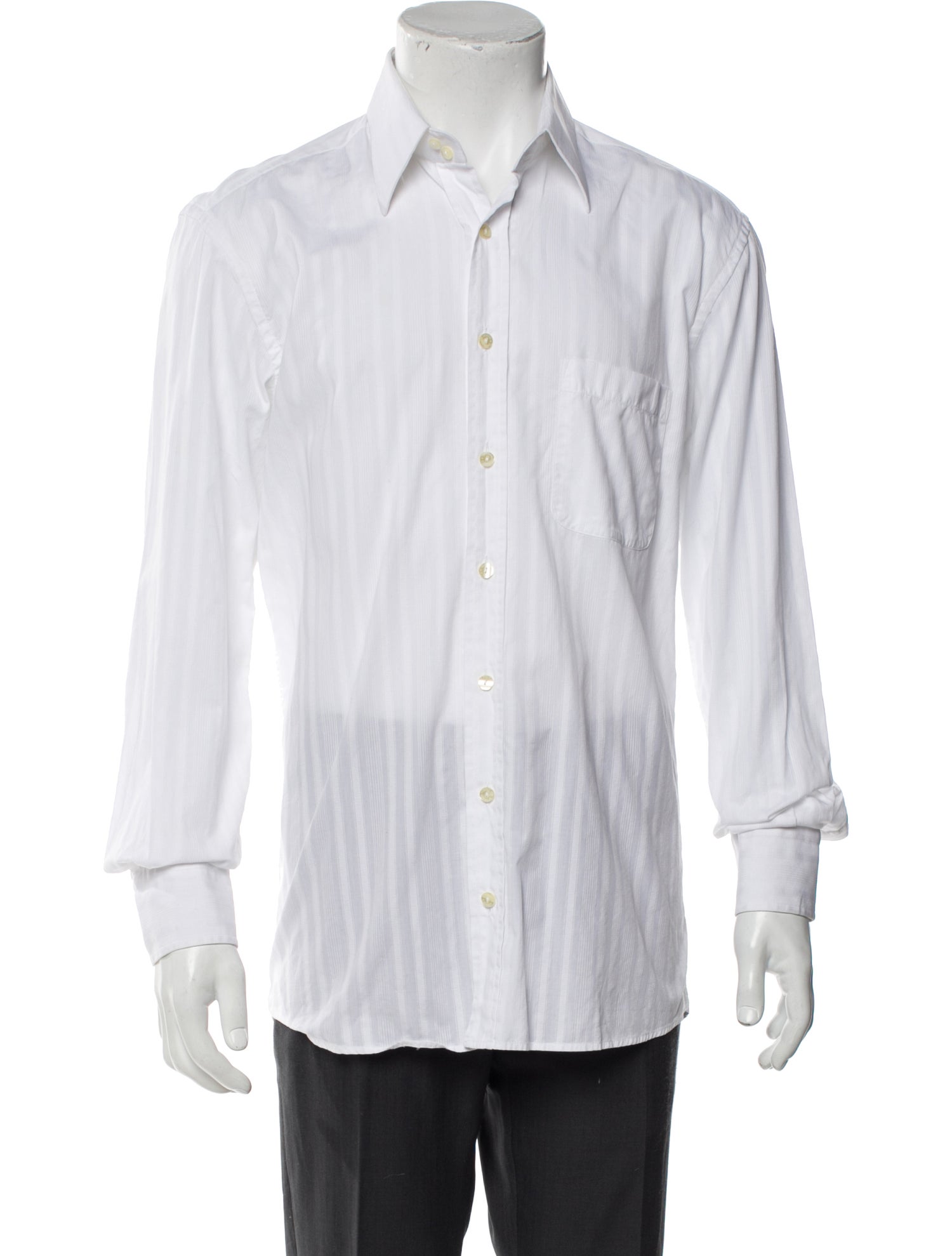 Dolce & Gabbana Striped Long Sleeve Dress Shirt