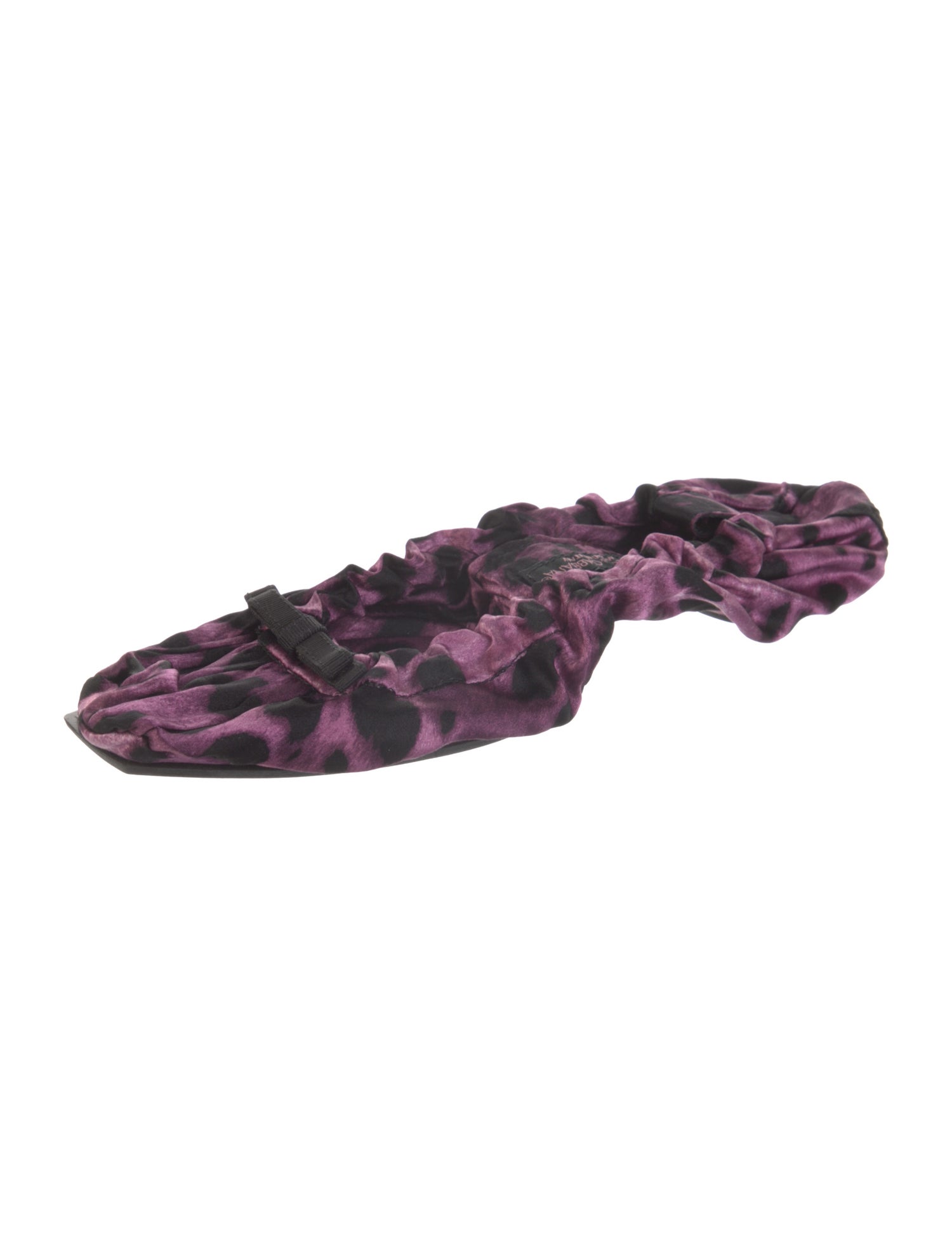 Dolce & Gabbana Velvet Colorblock Pattern Flats