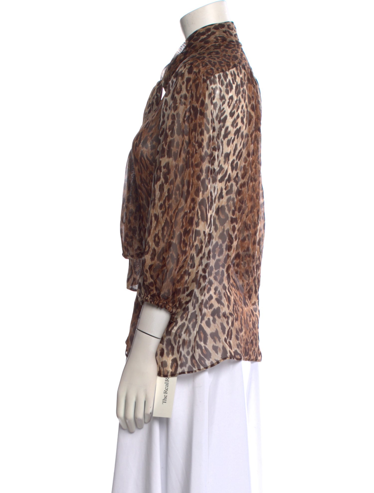 Dolce & Gabbana Silk Animal Print Blouse