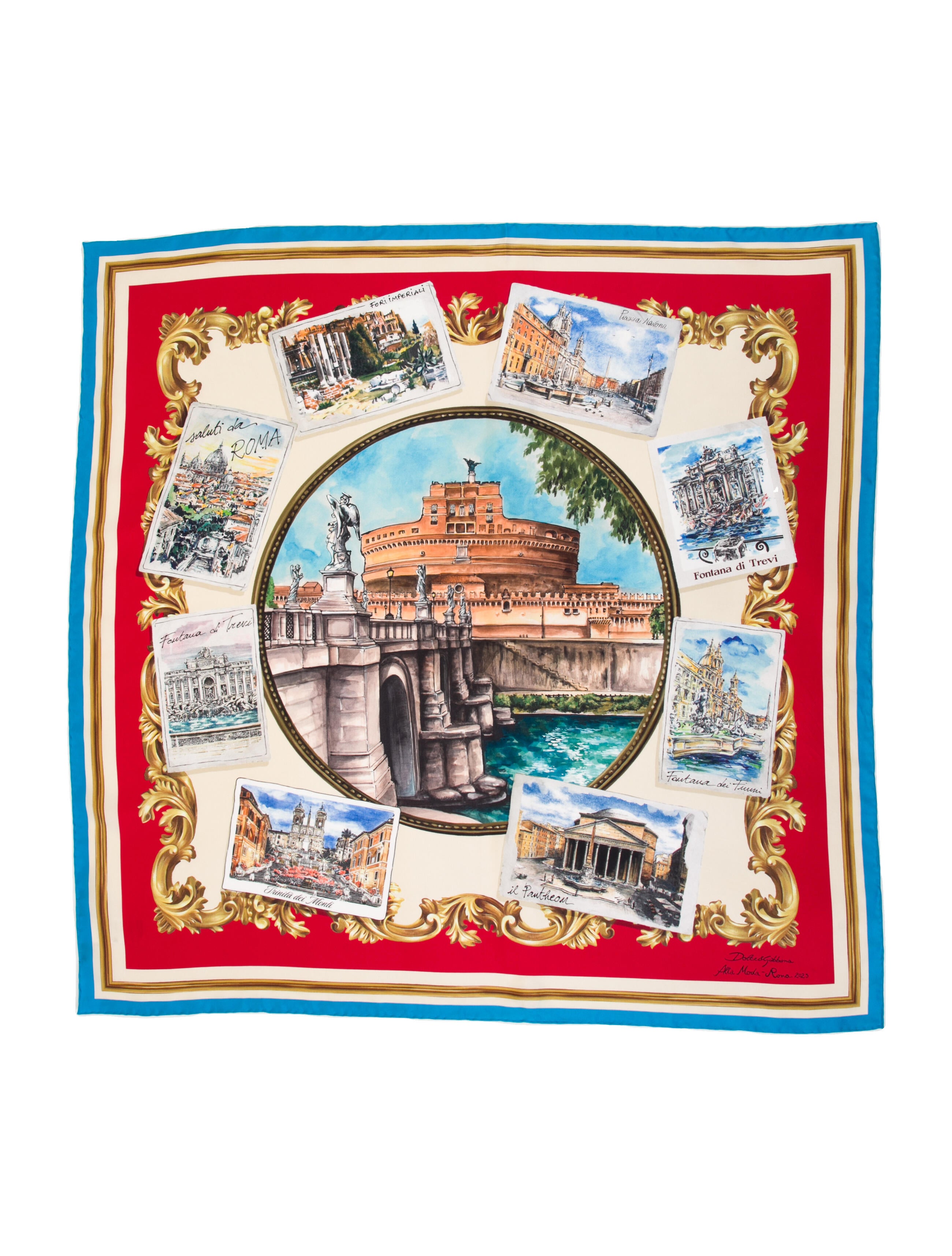 Dolce & Gabbana Silk Printed Scarf