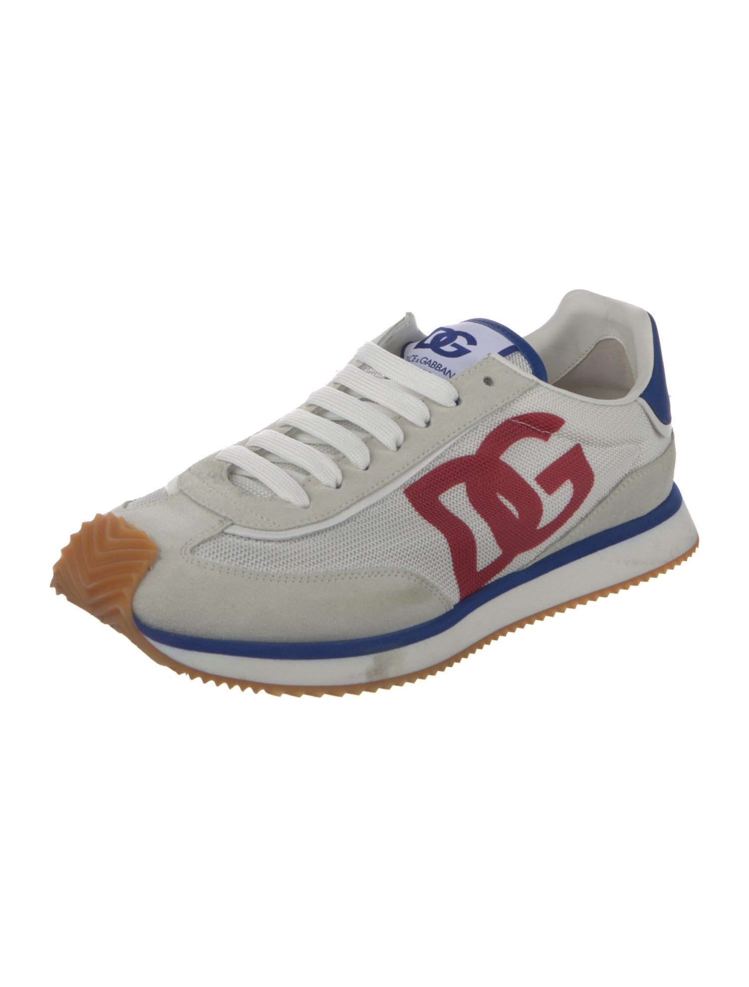 Dolce & Gabbana Suede Printed Athletic Sneakers