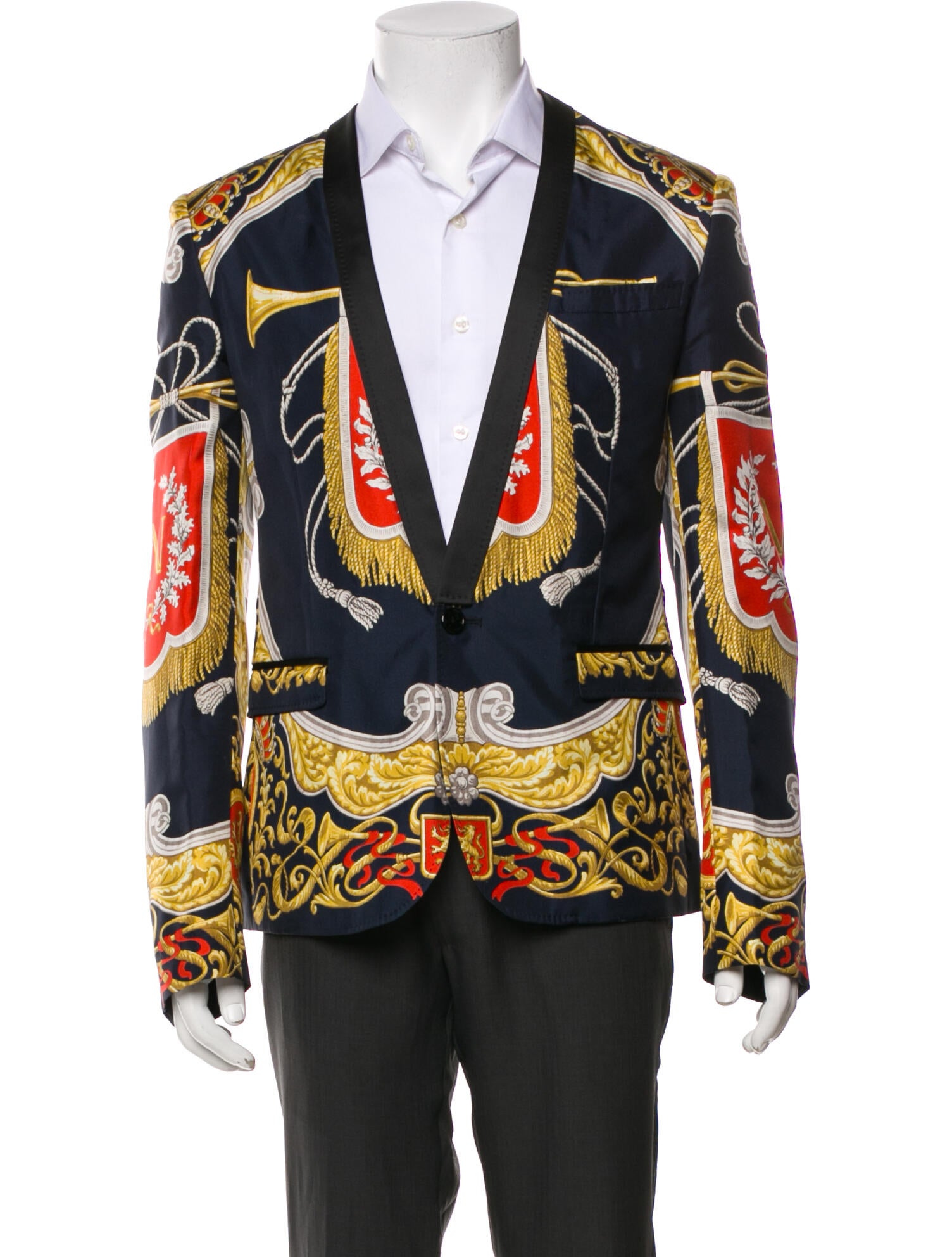 Dolce & Gabbana Silk Printed Blazer