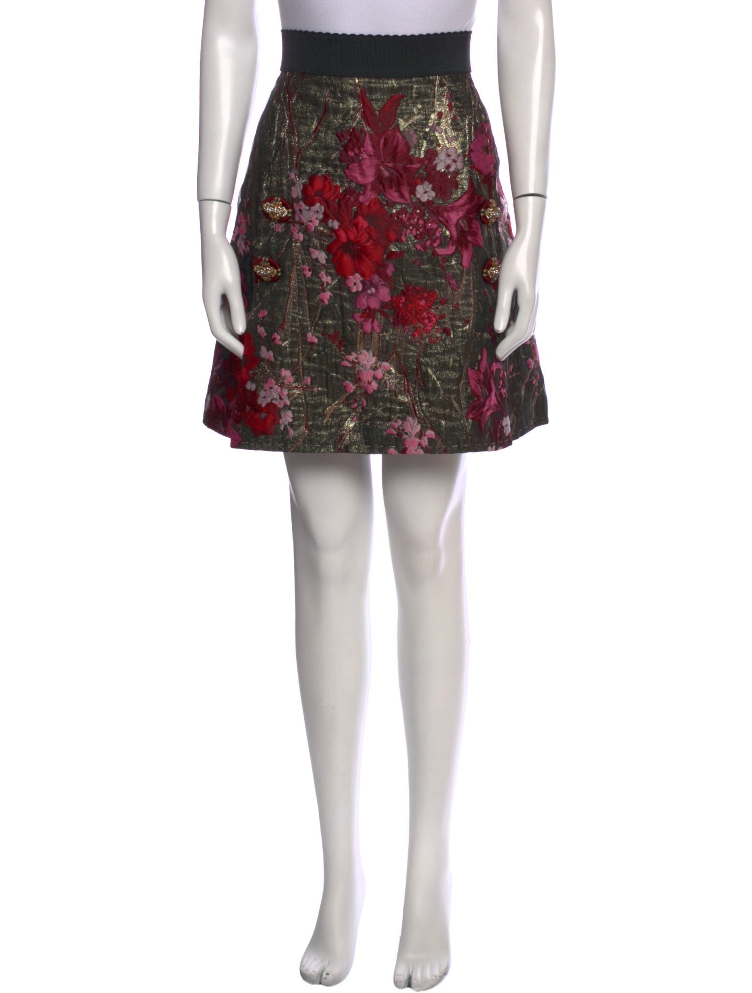 Dolce & Gabbana Floral Print Knee-Length Skirt