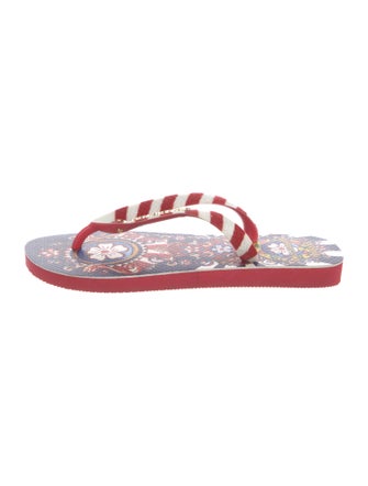 Dolce & Gabbana Rubber Striped Flip Flops