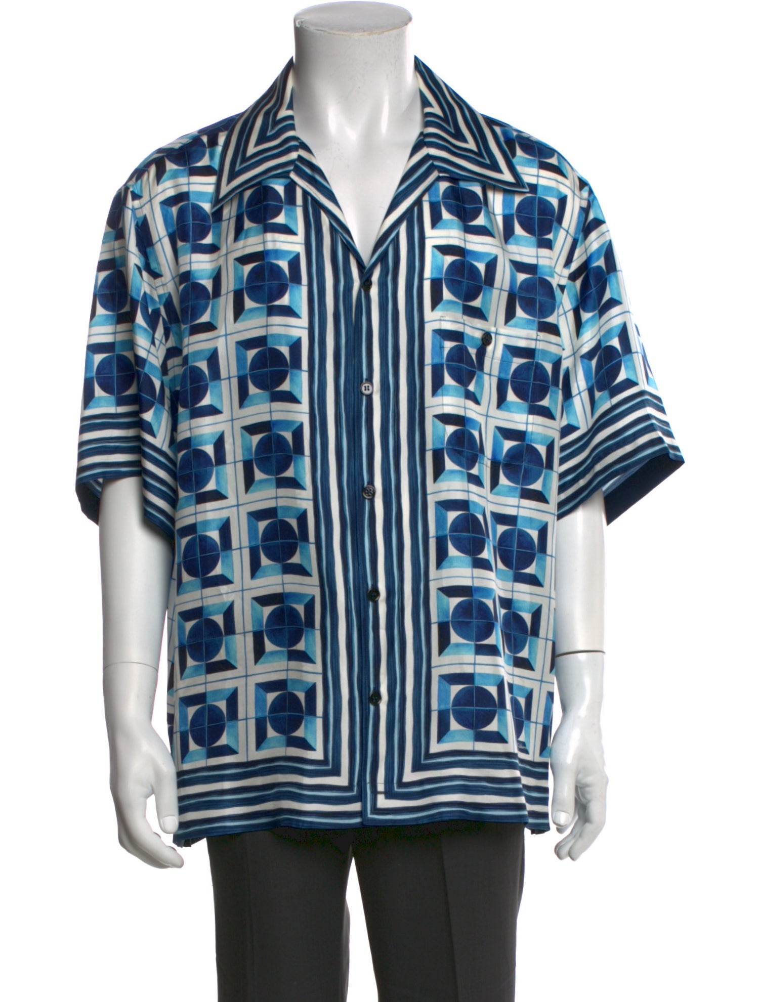 Dolce & Gabbana Printed Three-Quarter Sleeve Shirt