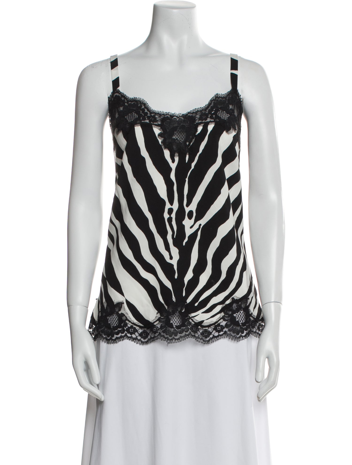 Dolce & Gabbana Silk Animal Print Top
