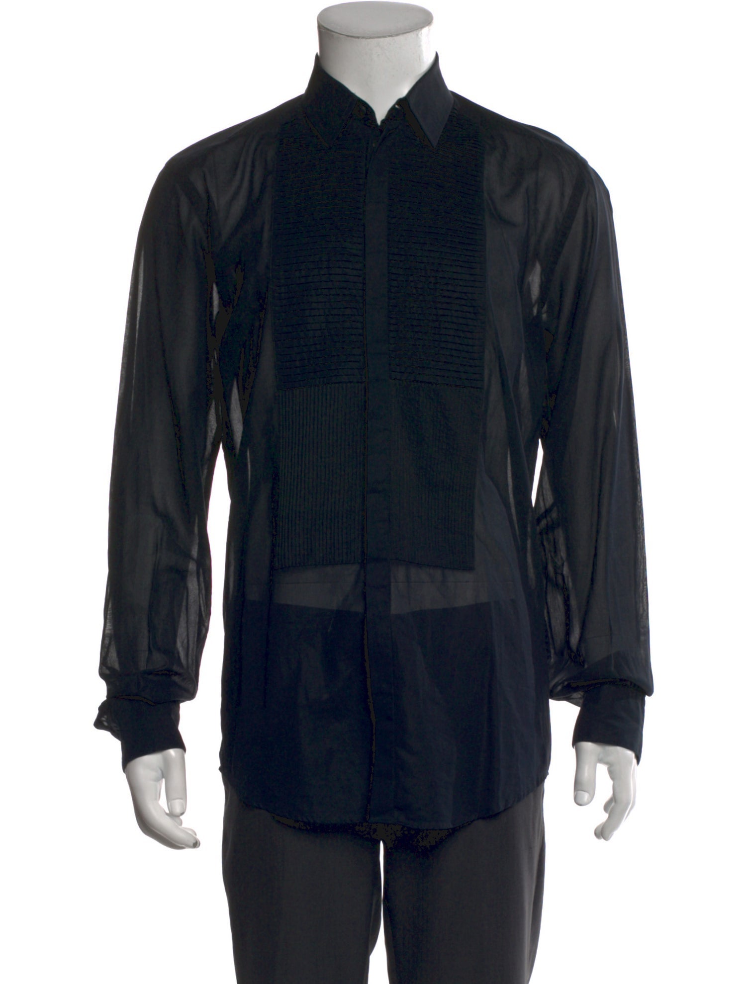 Dolce & Gabbana Colorblock Pattern Long Sleeve Tuxedo Shirt