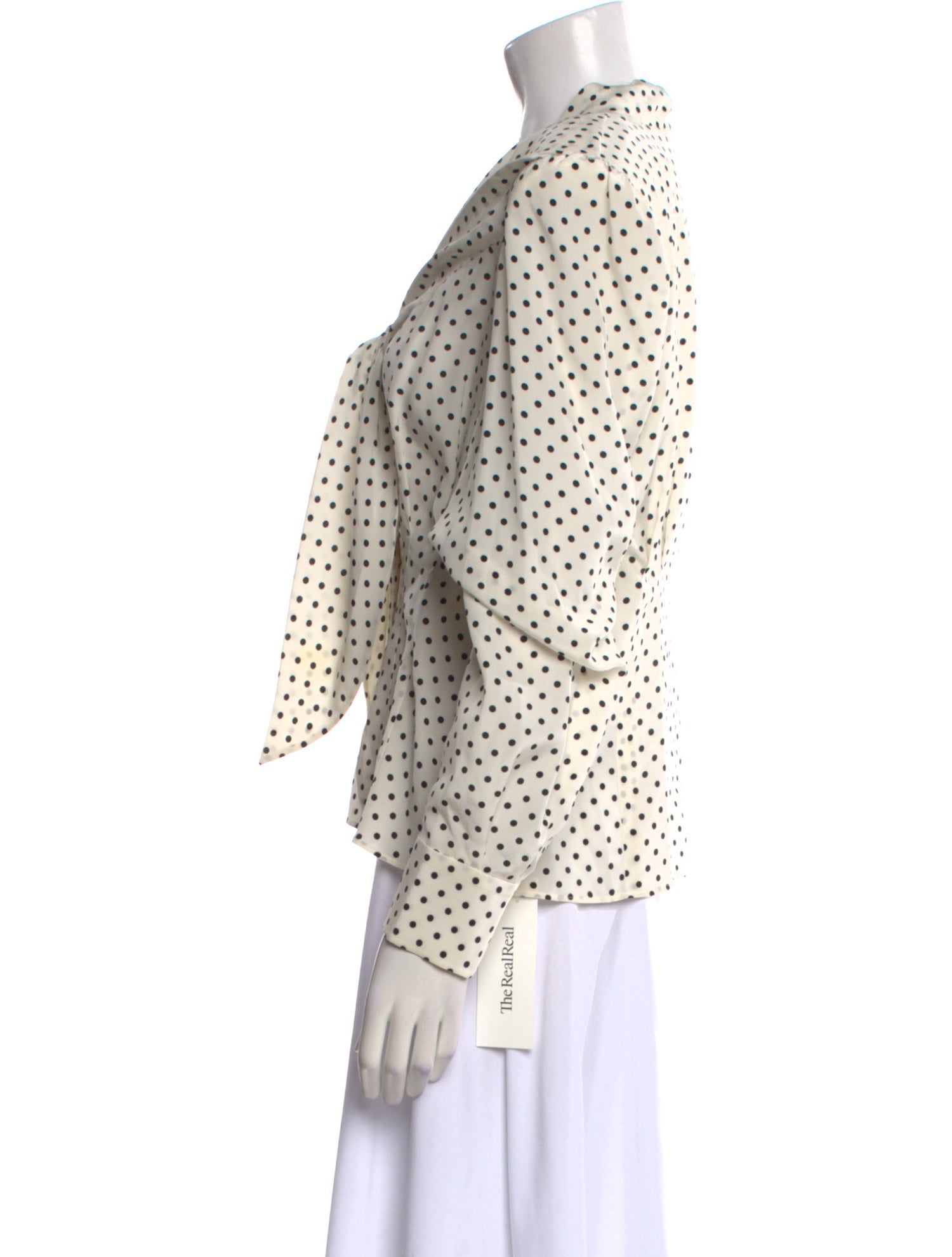 Dolce & Gabbana Silk Polka Dot Print Blouse