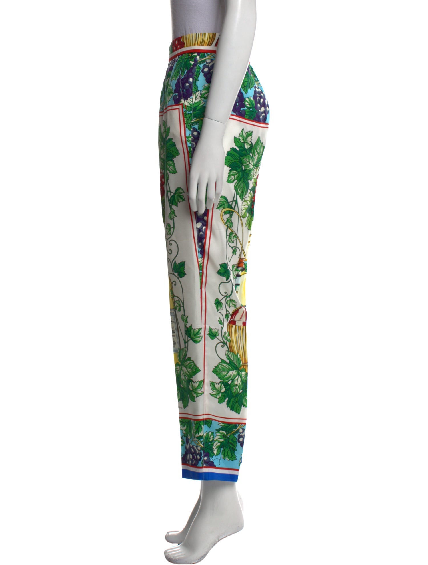 Dolce & Gabbana Silk Straight Leg Pants