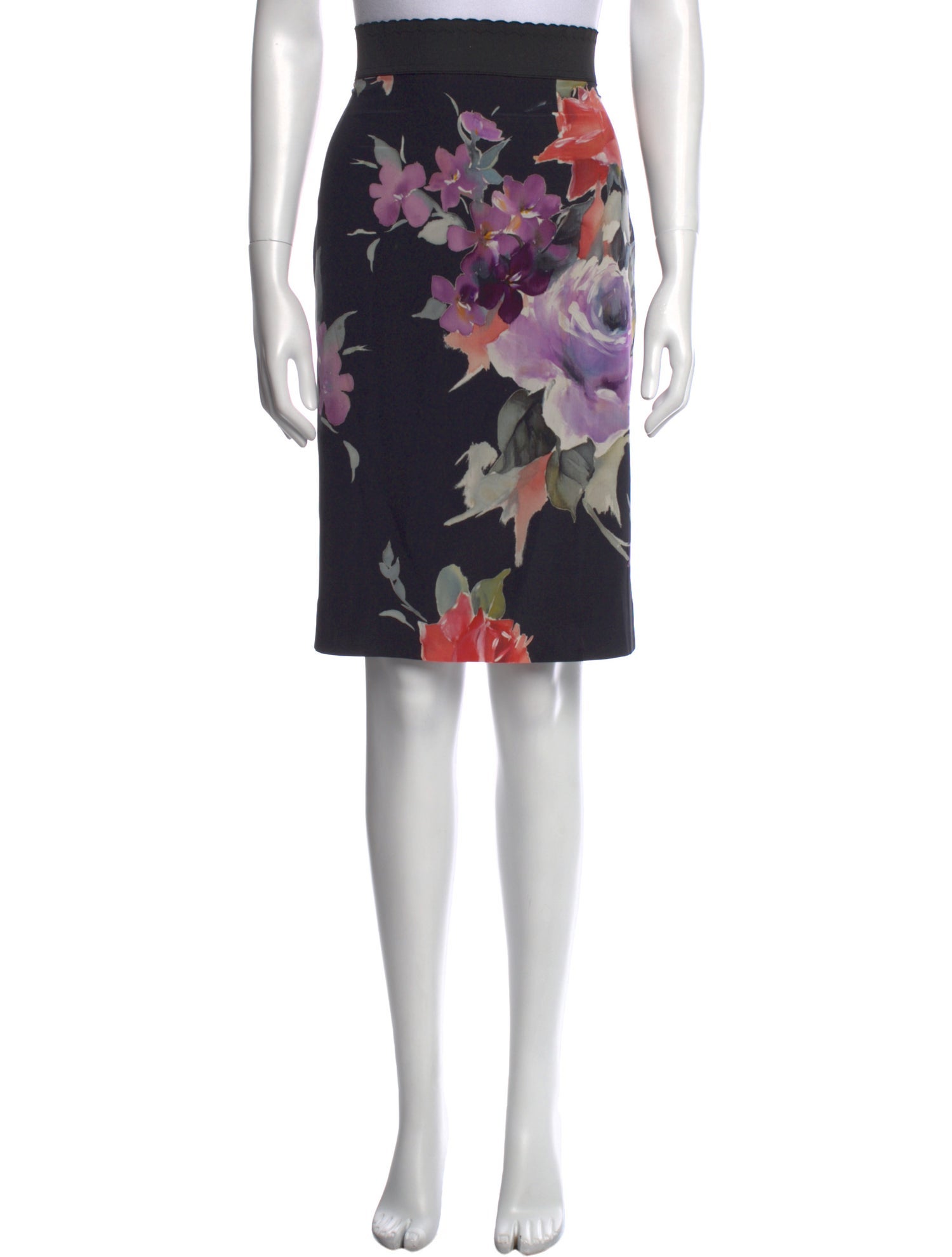 Dolce & Gabbana Silk Knee-Length Skirt