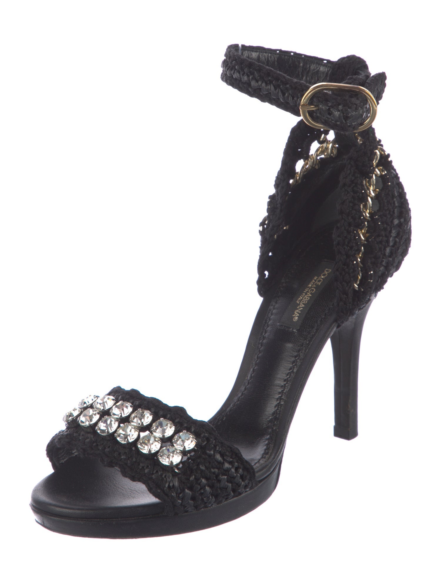Dolce & Gabbana Crystal Embellishments Sandals