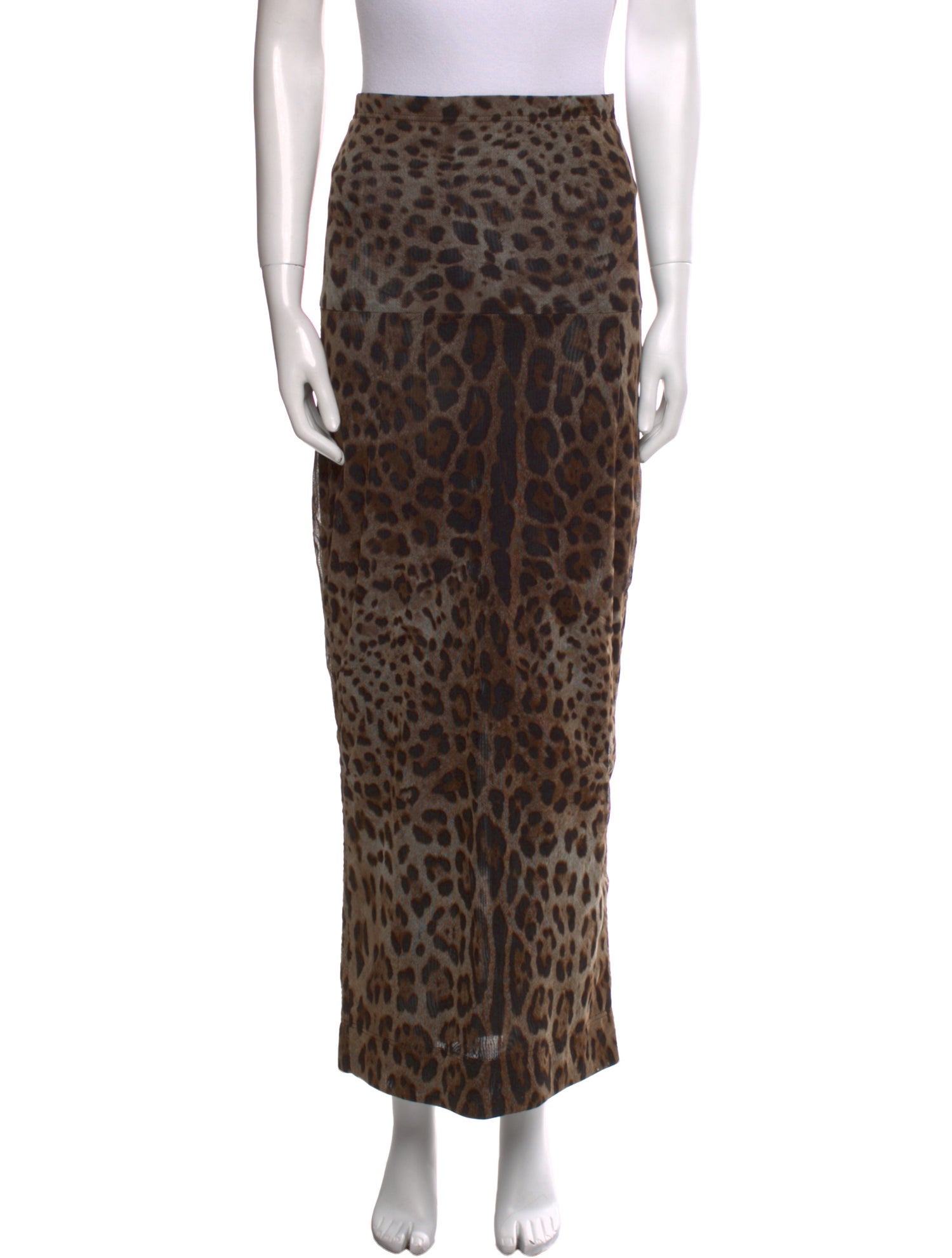 Dolce & Gabbana Animal Print Midi Length Skirt