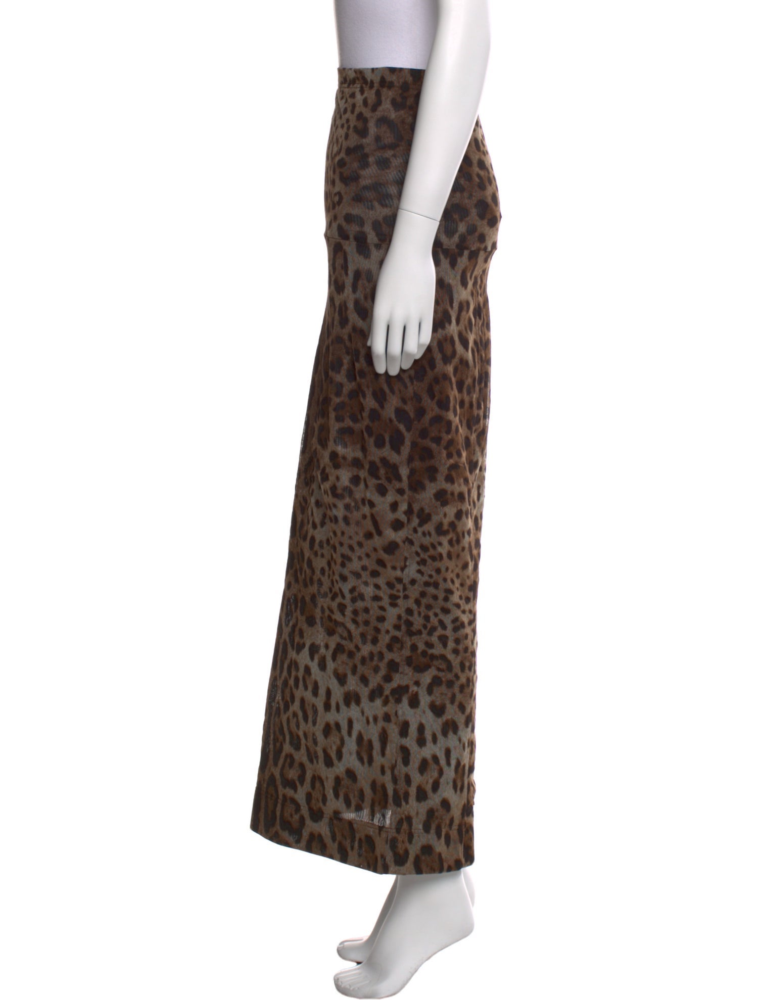 Dolce & Gabbana Animal Print Midi Length Skirt
