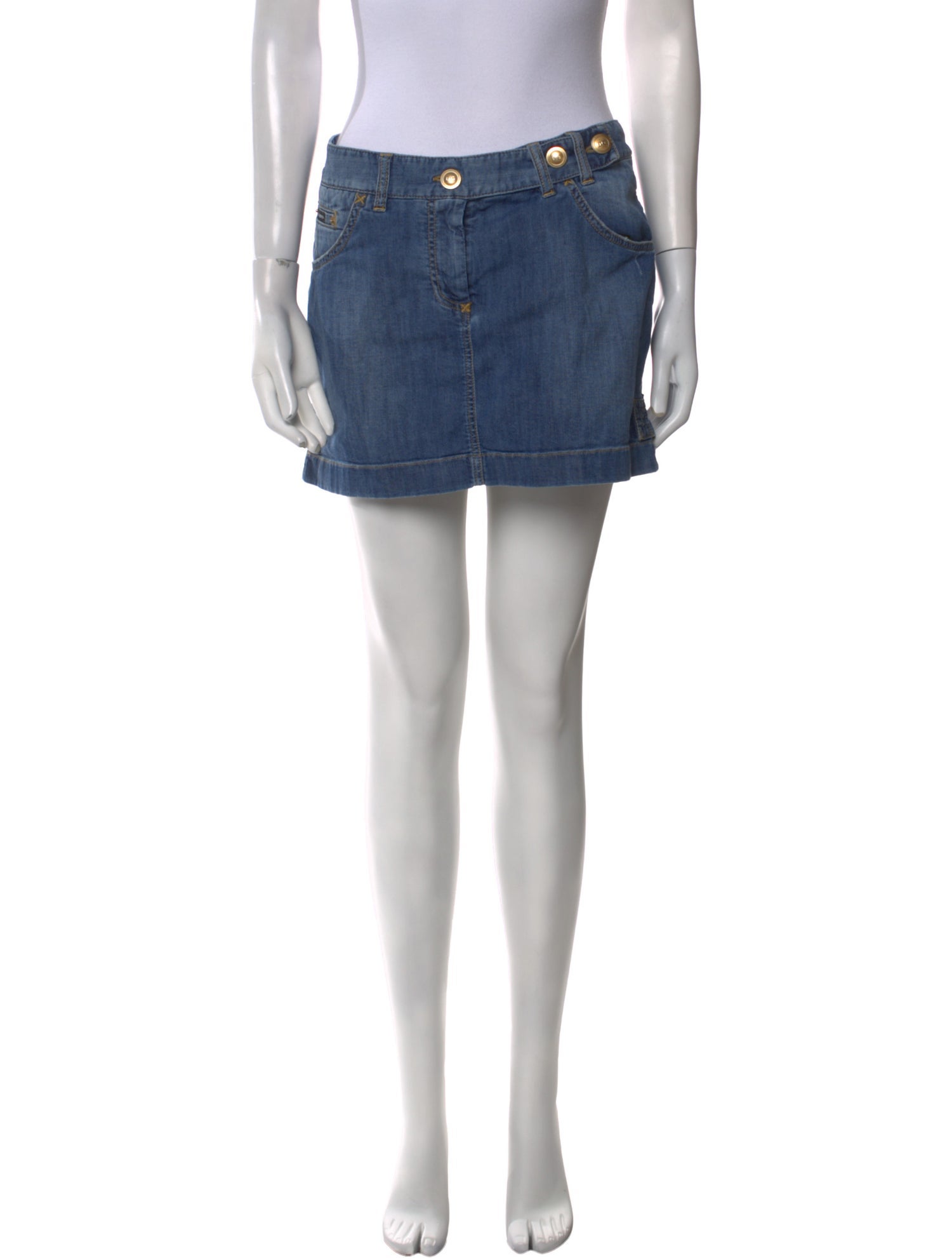 Dolce & Gabbana Distressed Accents Mini Skirt