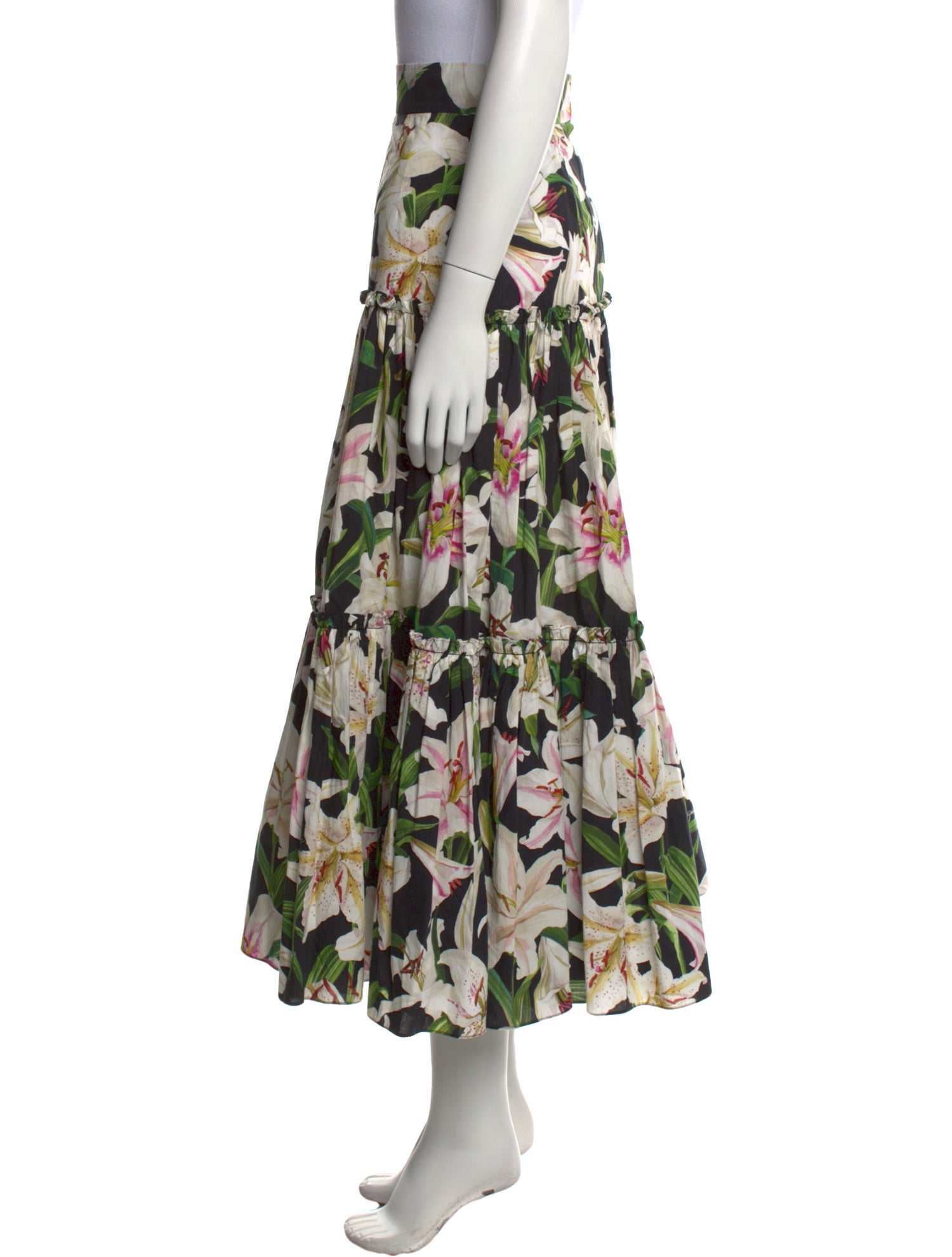 Dolce & Gabbana Floral Print Midi Length Skirt
