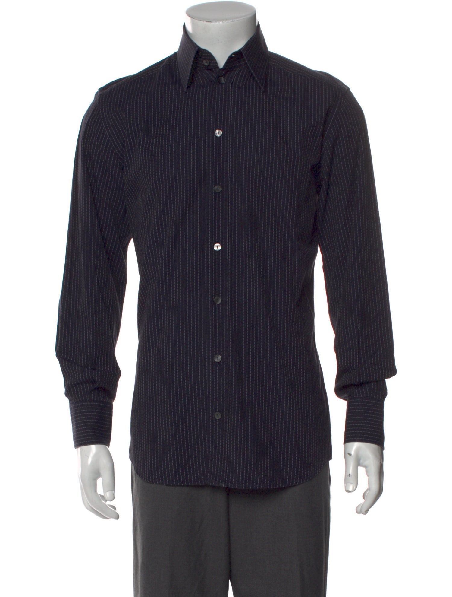 Dolce & Gabbana Striped Long Sleeve Dress Shirt
