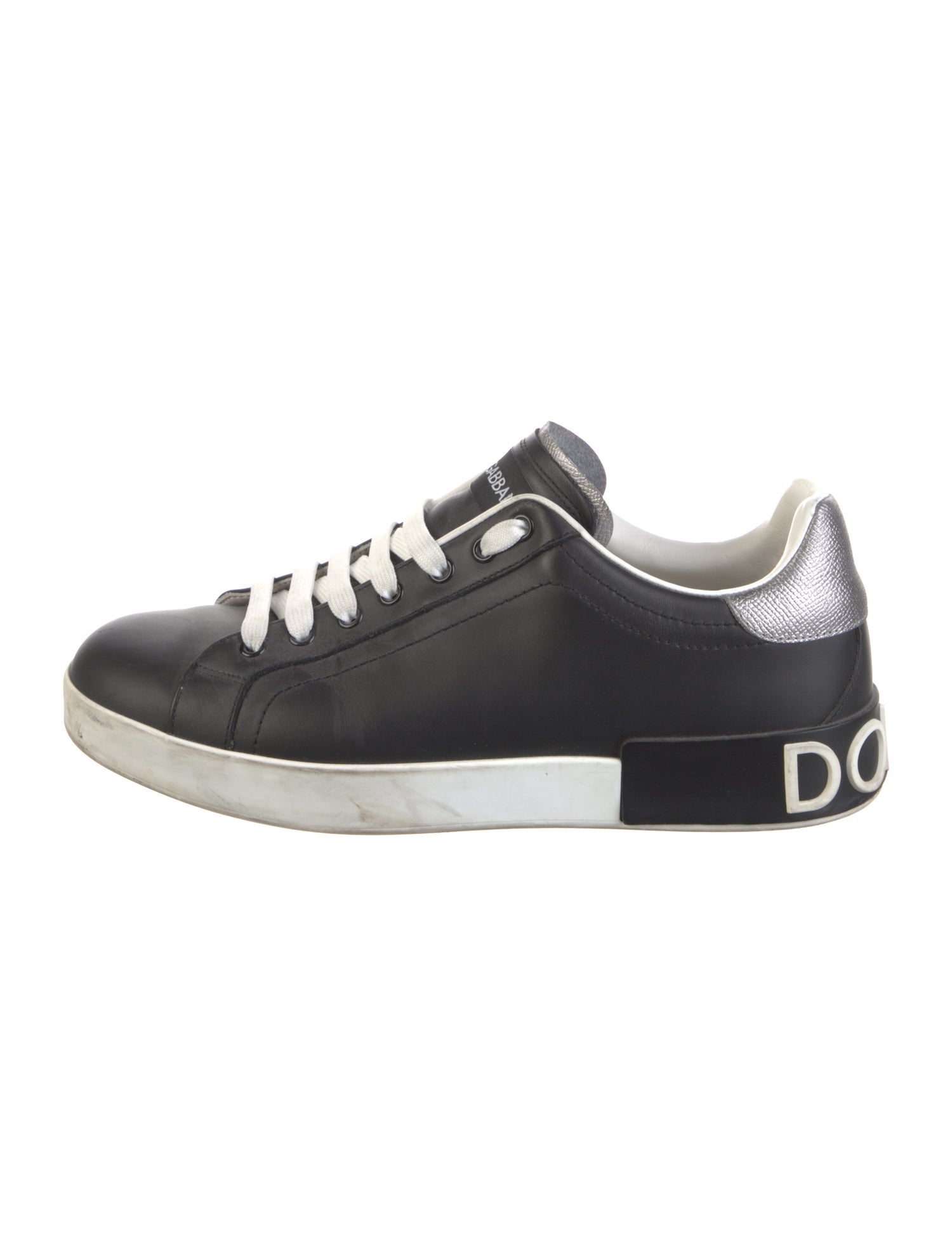 Dolce & Gabbana Leather Printed Sneakers