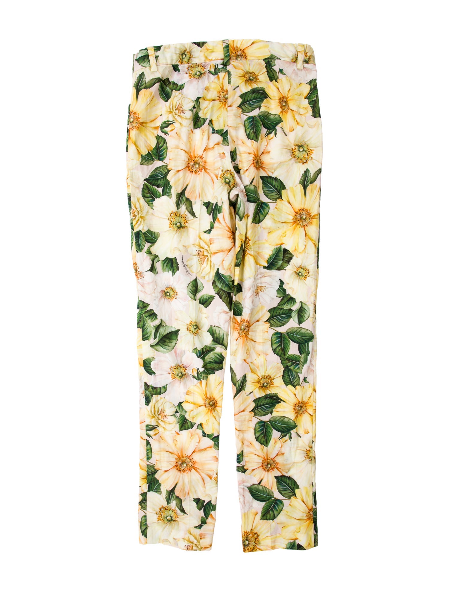 Dolce & Gabbana Floral Print Skinny Leg Pants w/ Tags