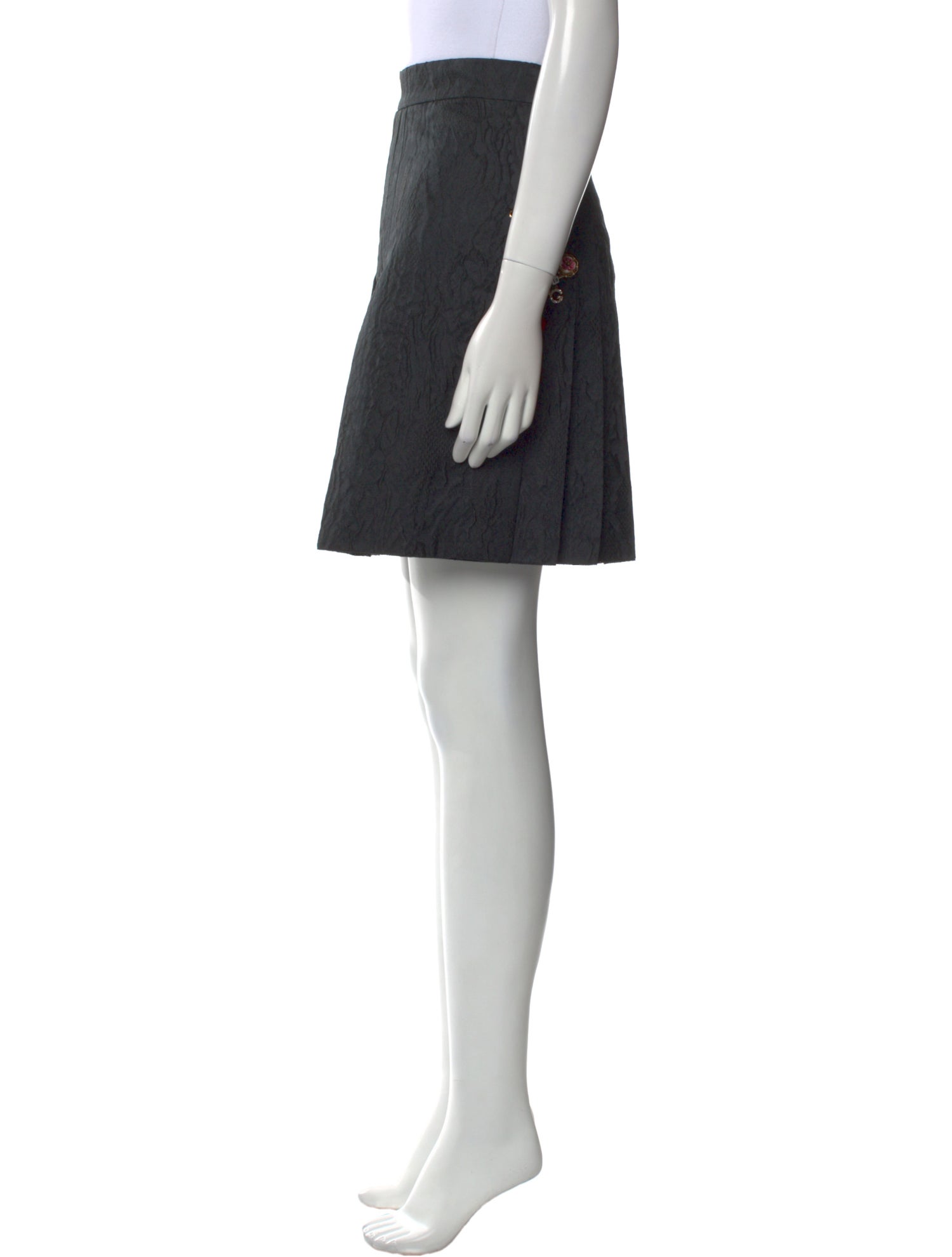 Dolce & Gabbana Raw-Edge Trim Mini Skirt