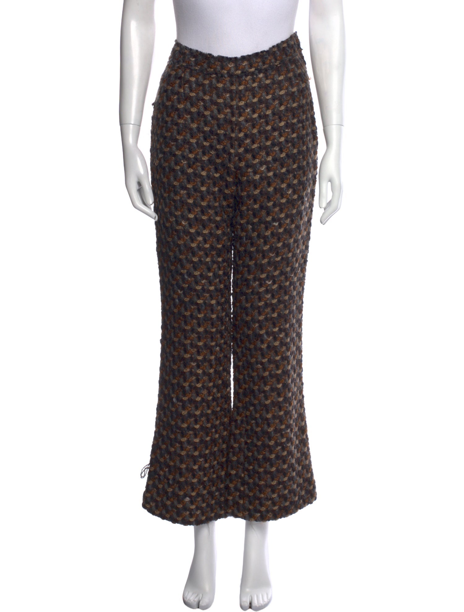 Dolce & Gabbana Virgin Wool Wide Leg Pants