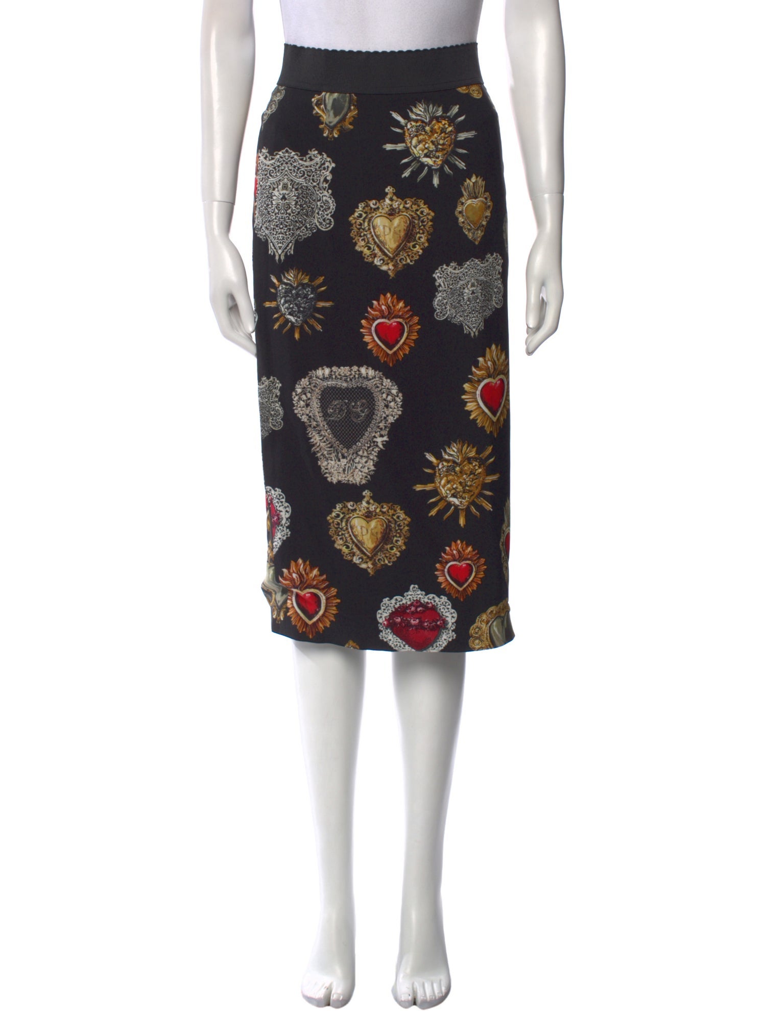 Dolce & Gabbana Floral Print Knee-Length Skirt