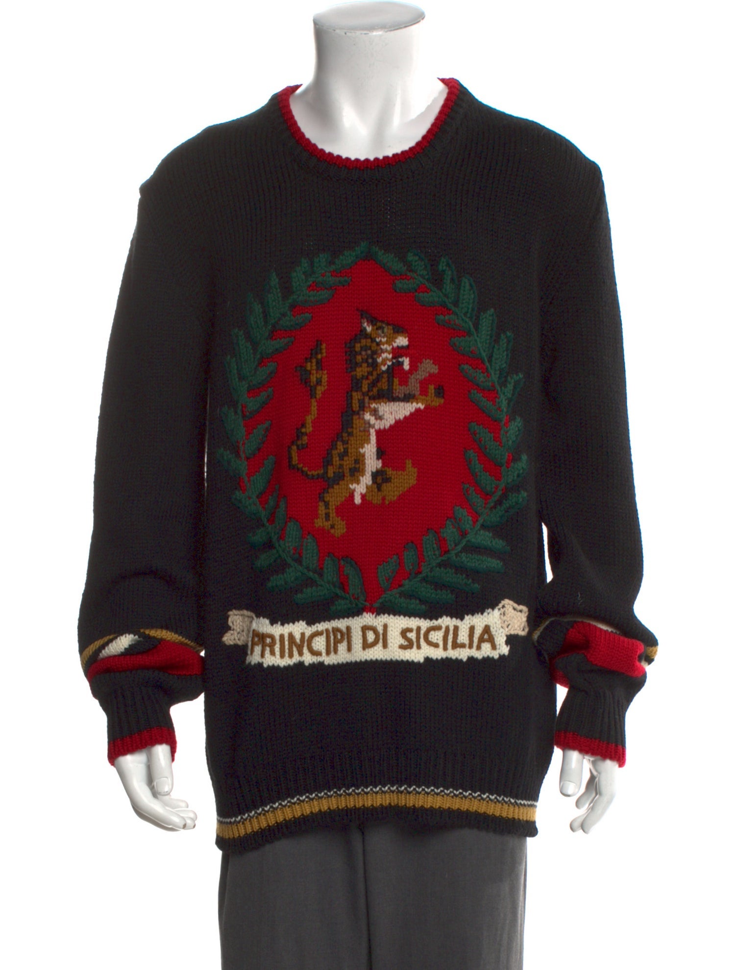 Dolce & Gabbana Wool Graphic Print Pullover
