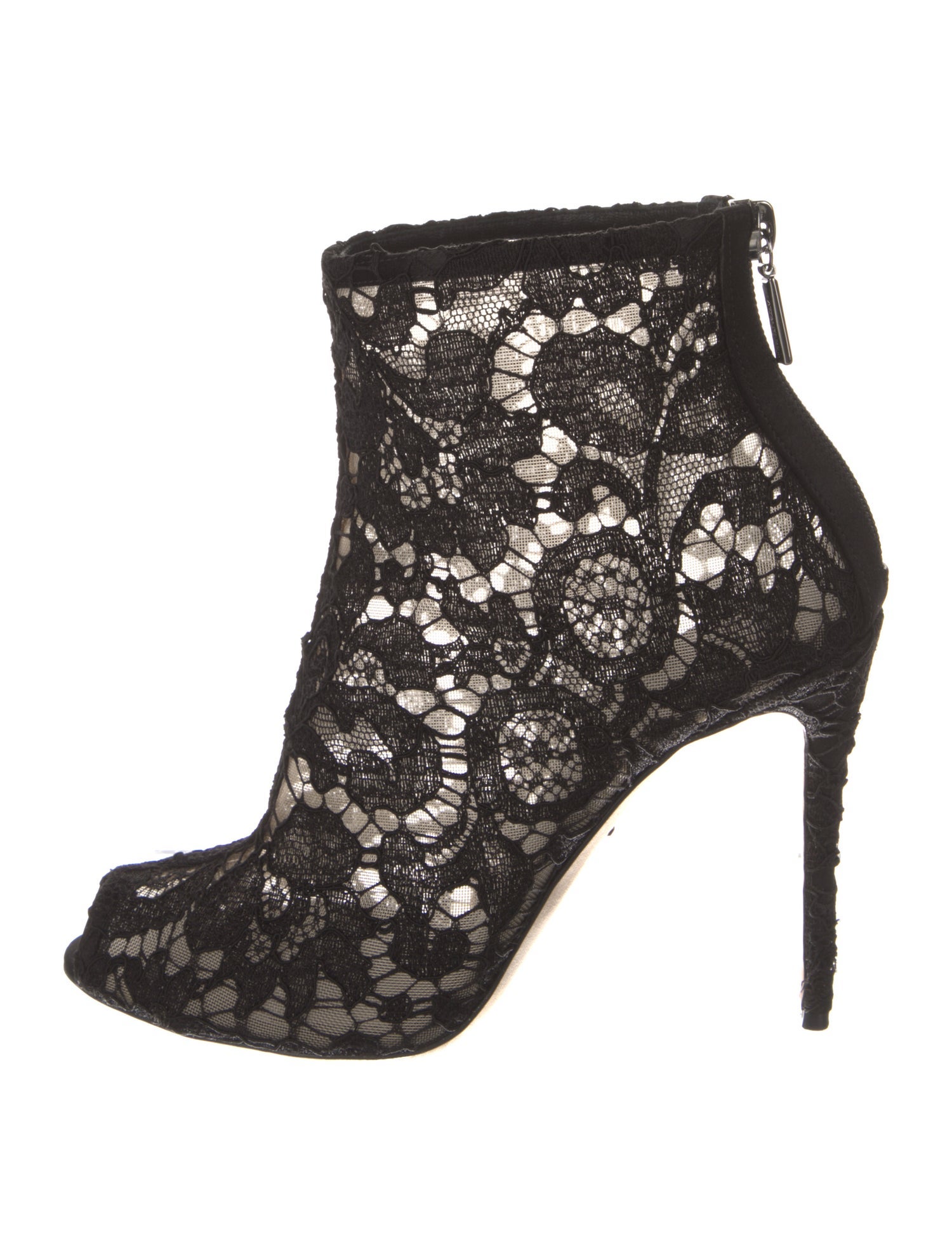 Dolce & Gabbana Lace Lace Pattern Boots