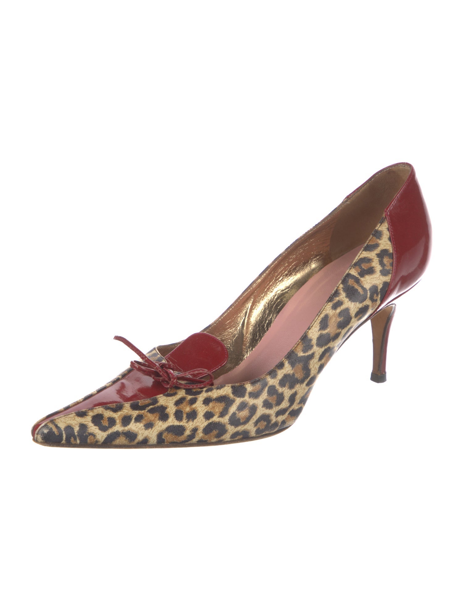Dolce & Gabbana Leather Animal Print Pumps