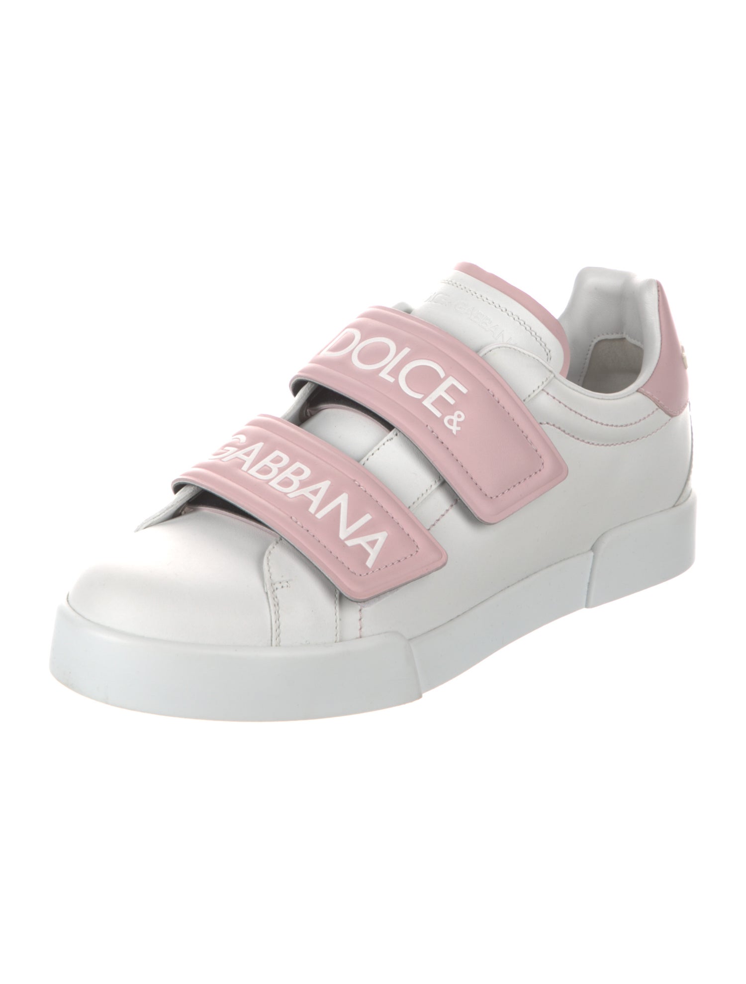 Dolce & Gabbana Leather Colorblock Pattern Sneakers