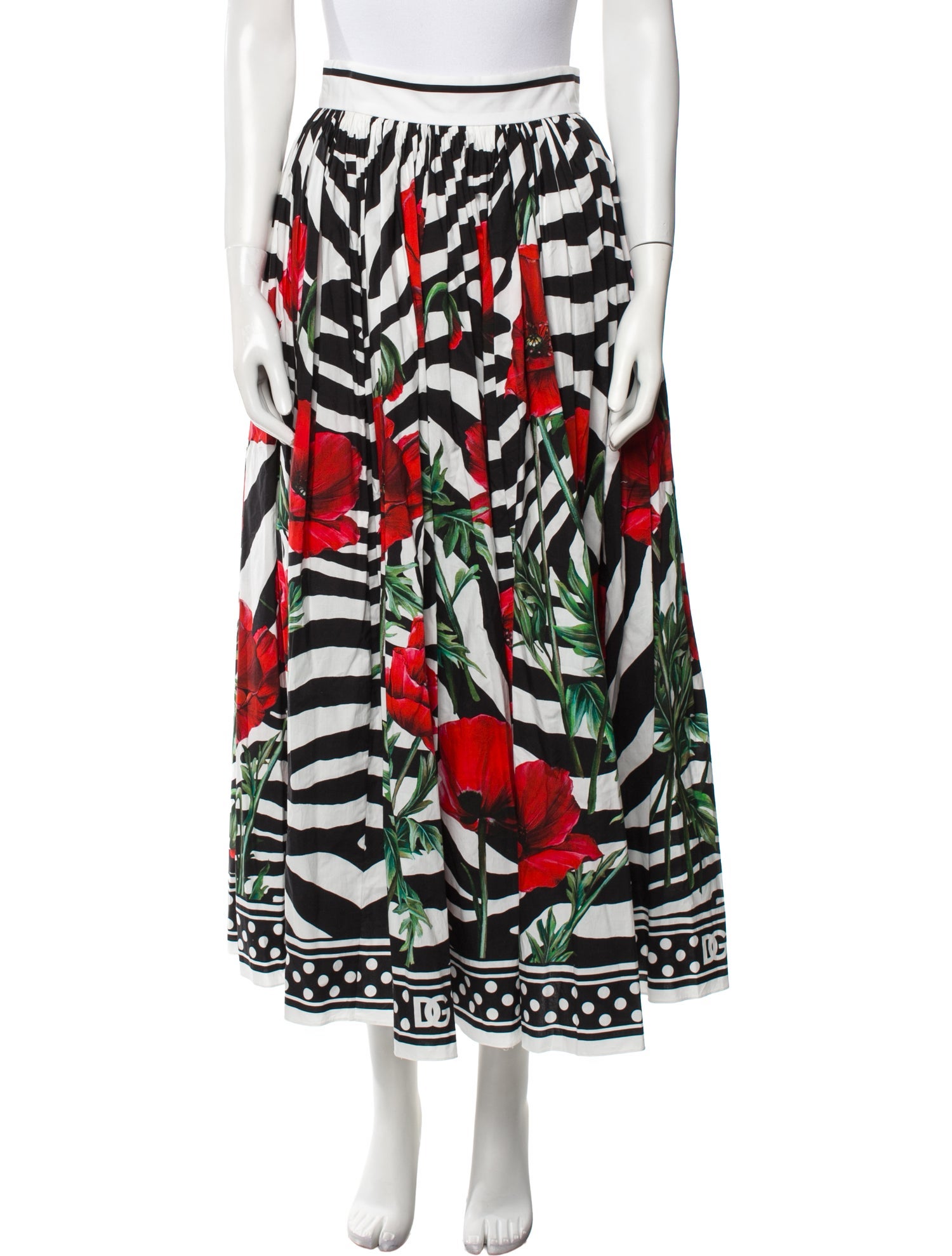 Dolce & Gabbana Printed Midi Length Skirt w/ Tags