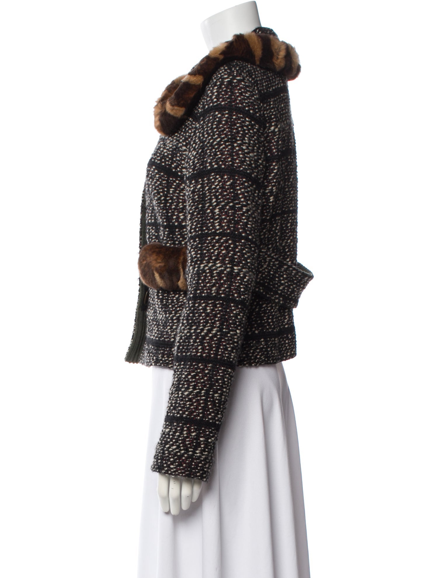 Dolce & Gabbana Wool Animal Print Evening Jacket