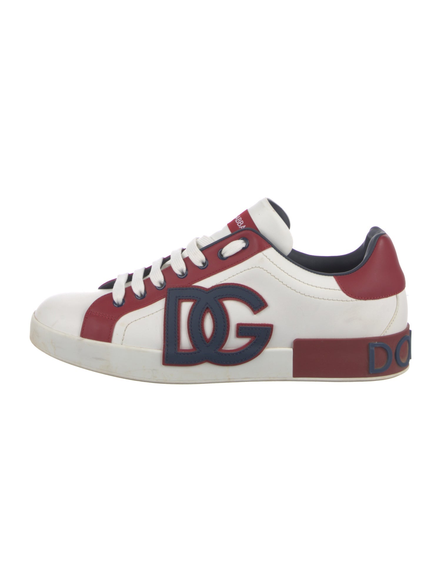 Dolce & Gabbana Leather Printed Sneakers