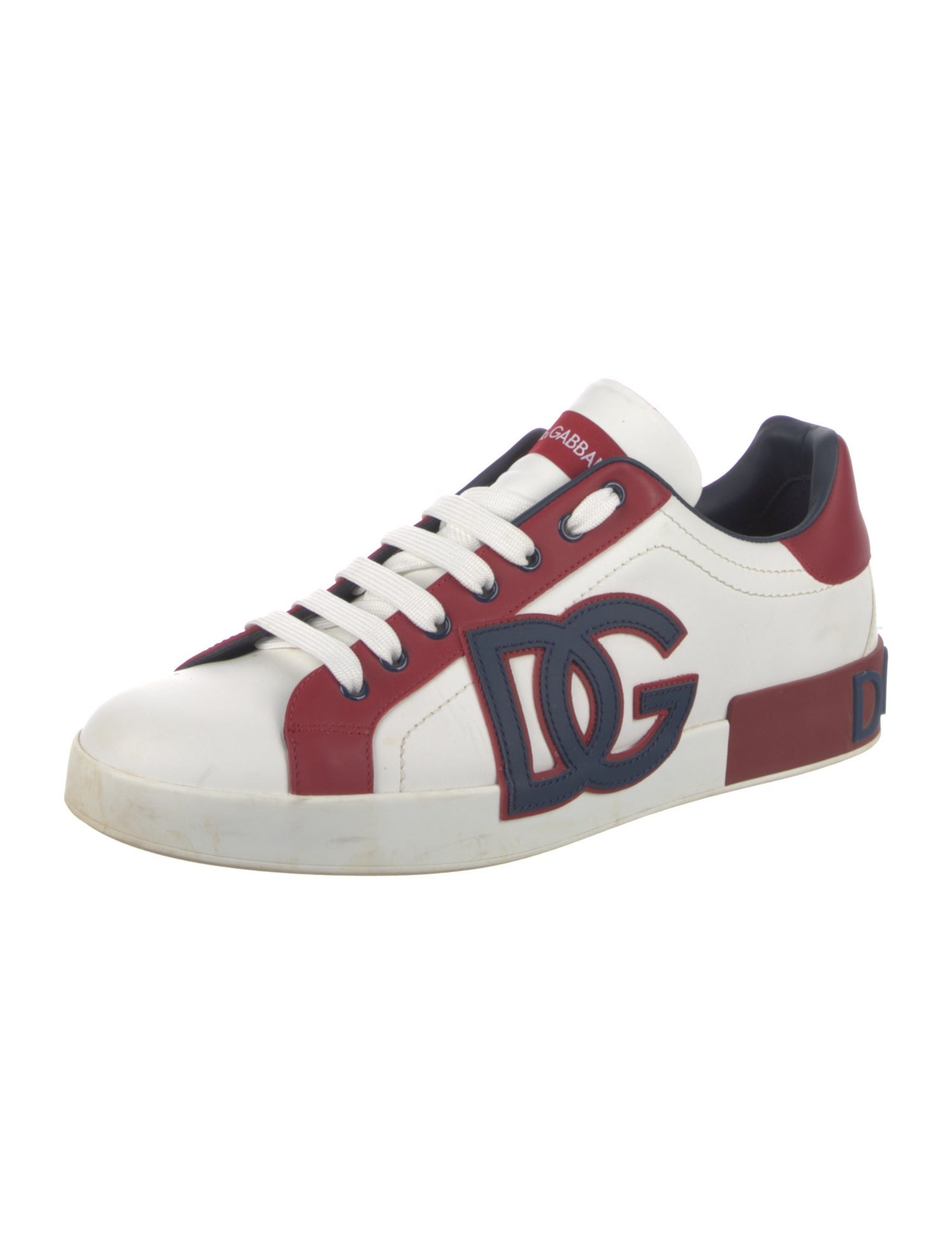 Dolce & Gabbana Leather Printed Sneakers