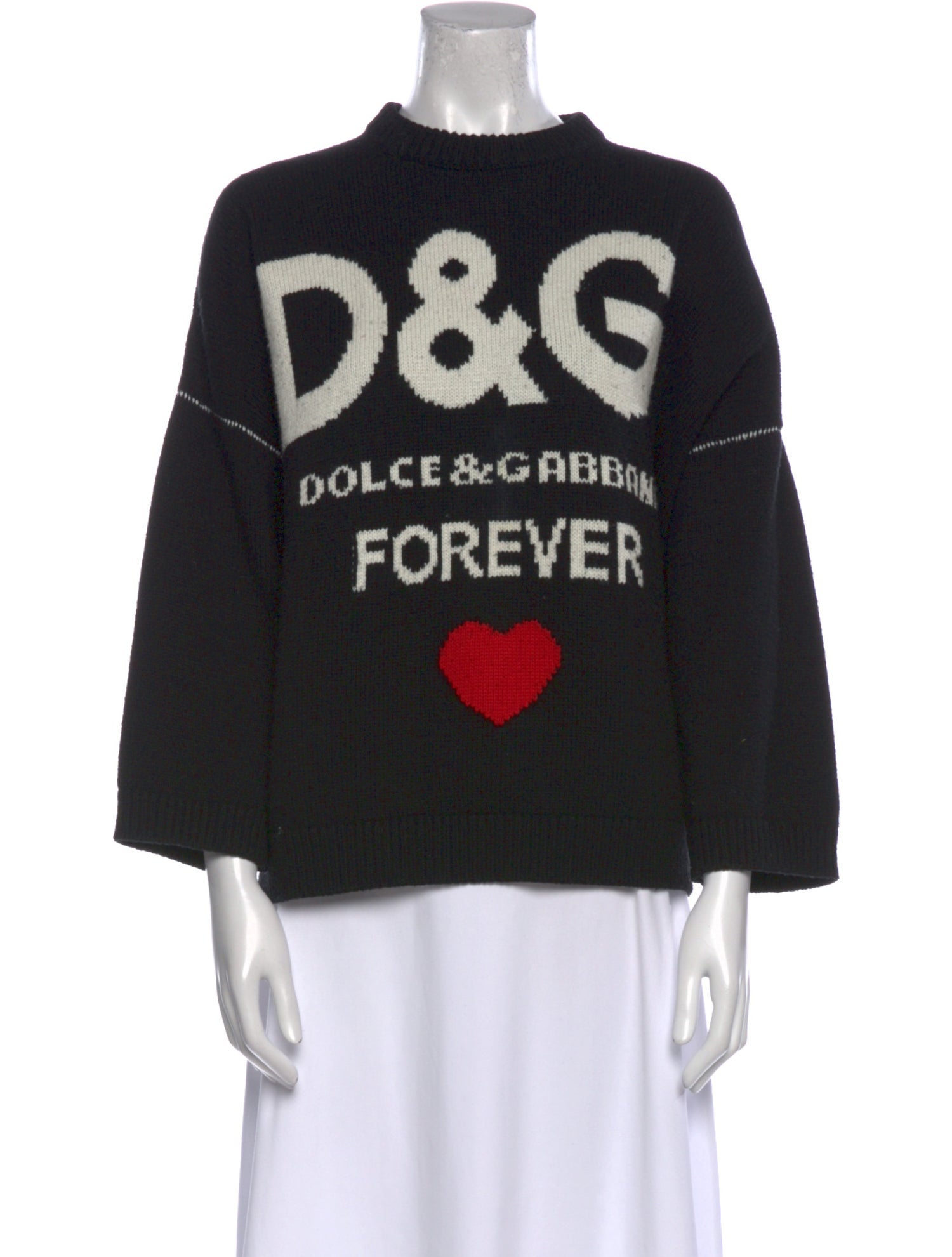 Dolce & Gabbana Cashmere Graphic Print Sweater