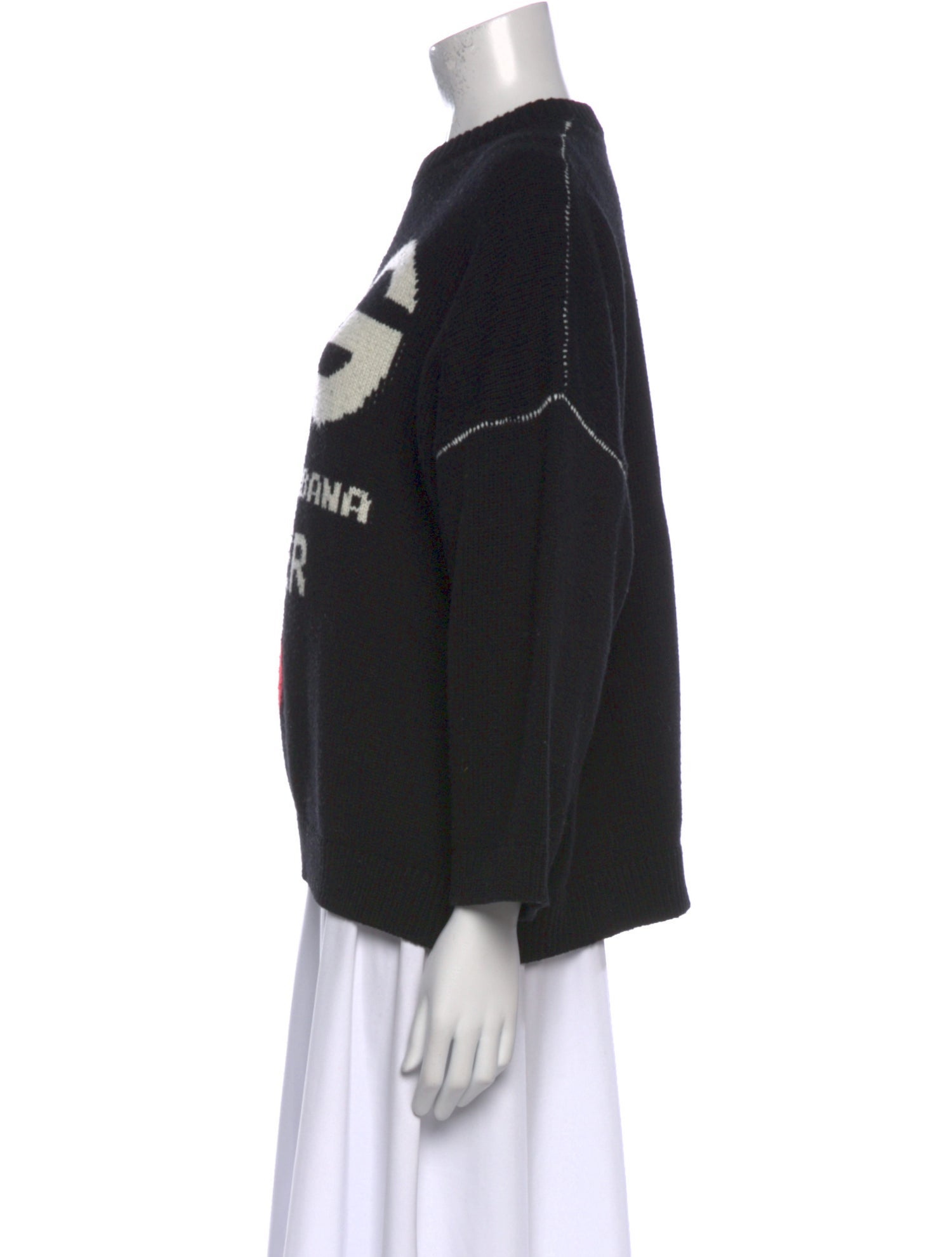 Dolce & Gabbana Cashmere Graphic Print Sweater