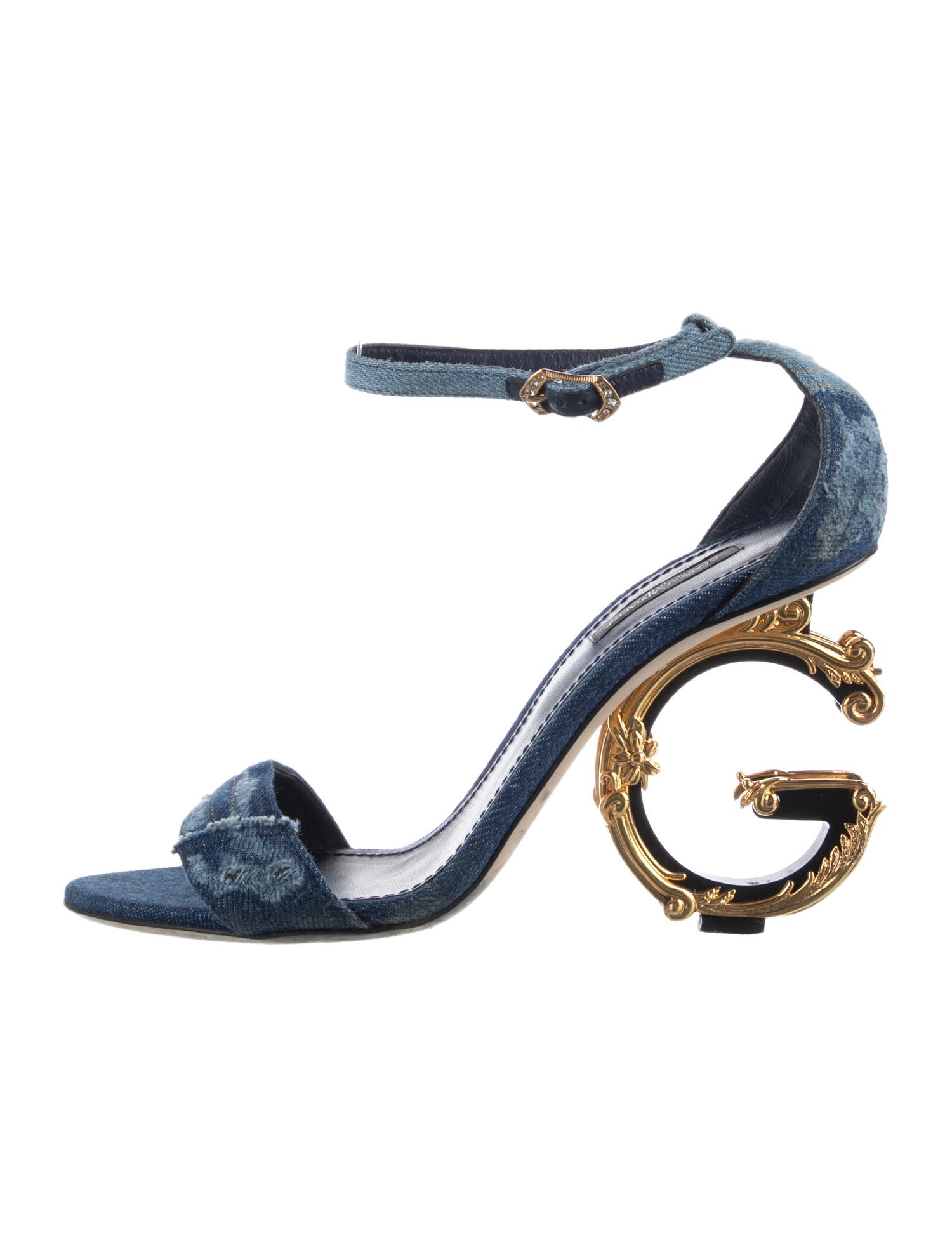 Dolce & Gabbana Denim Patterned Sandals
