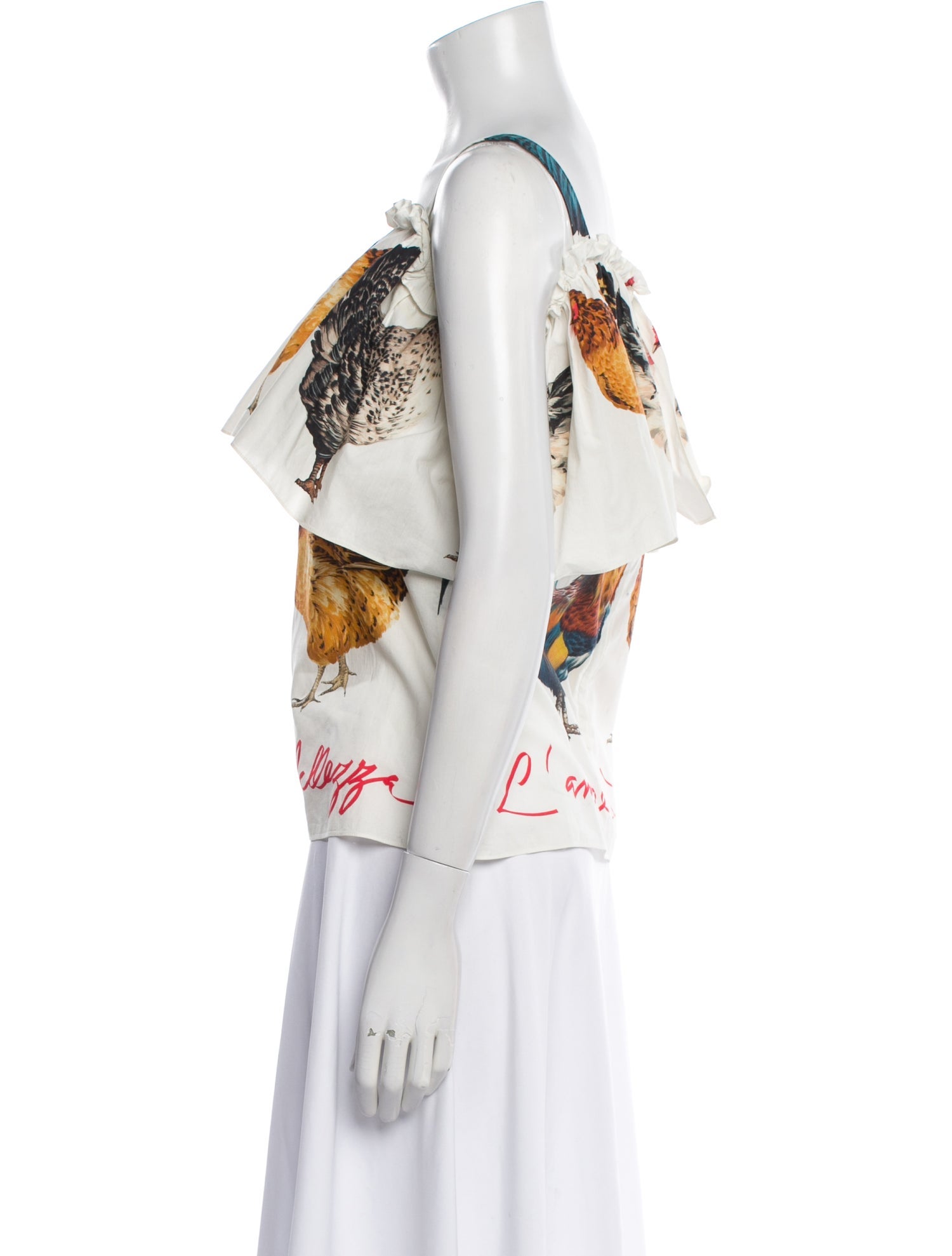 Dolce & Gabbana Graphic Print Bateau Neckline Top