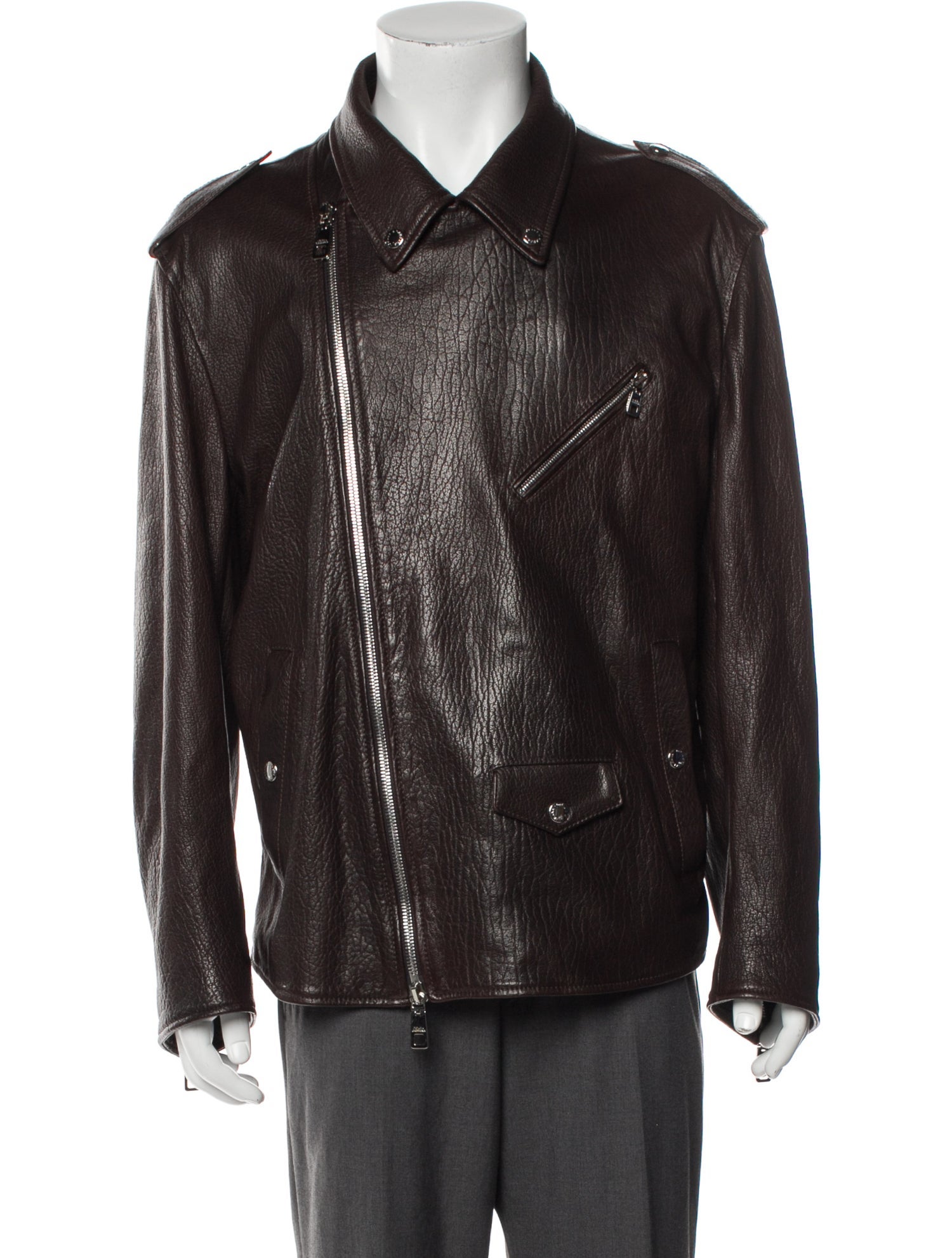 Dolce & Gabbana Lamb Leather Moto Jacket