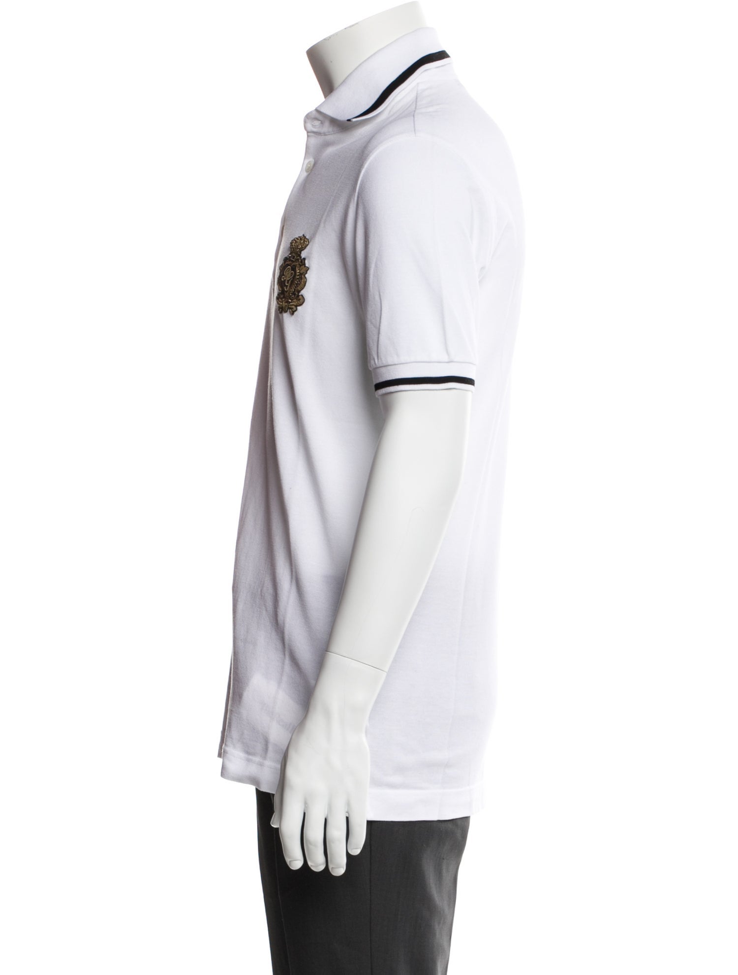 Dolce & Gabbana Striped Collar Polo Shirt