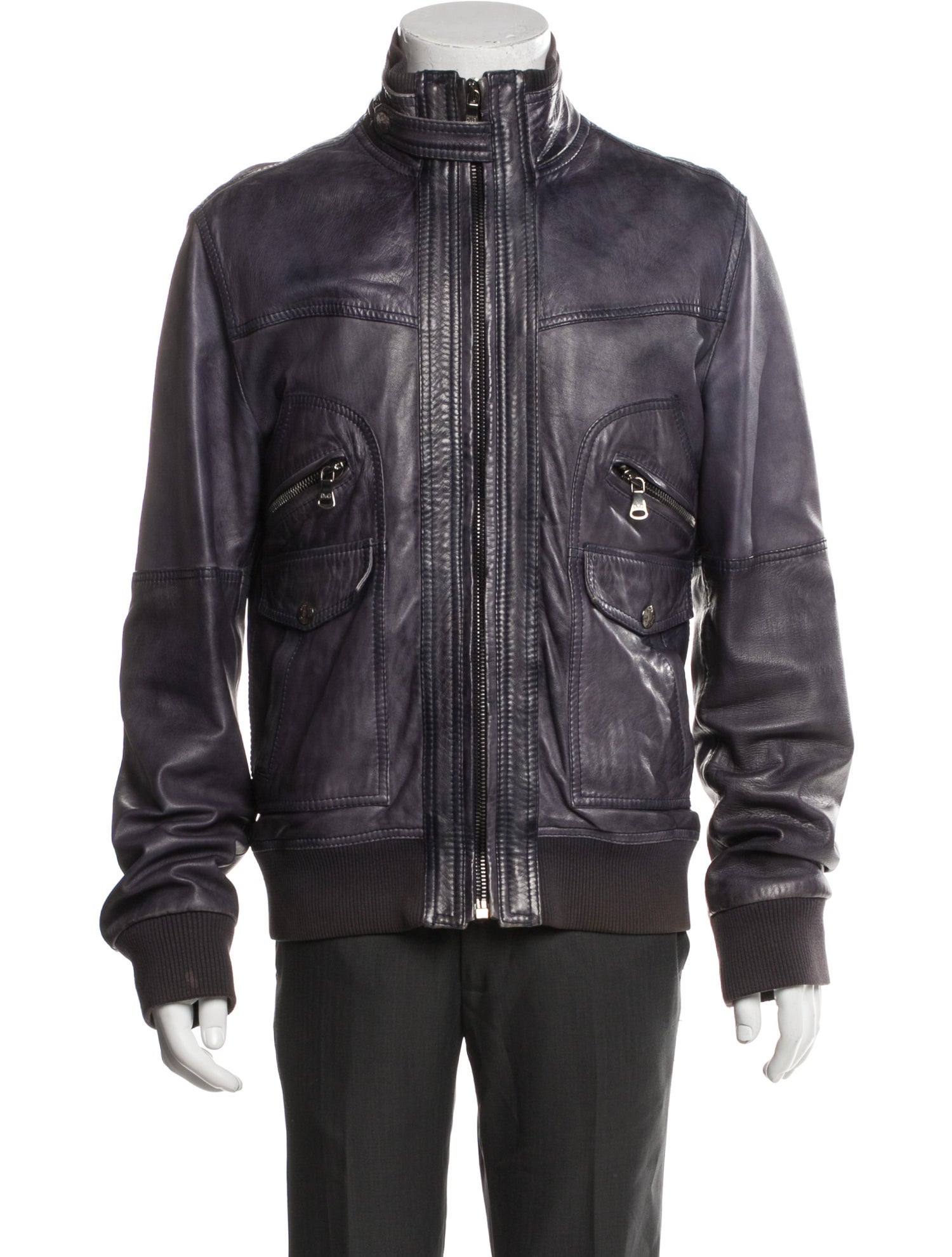 D&G Lamb Leather Moto Jacket