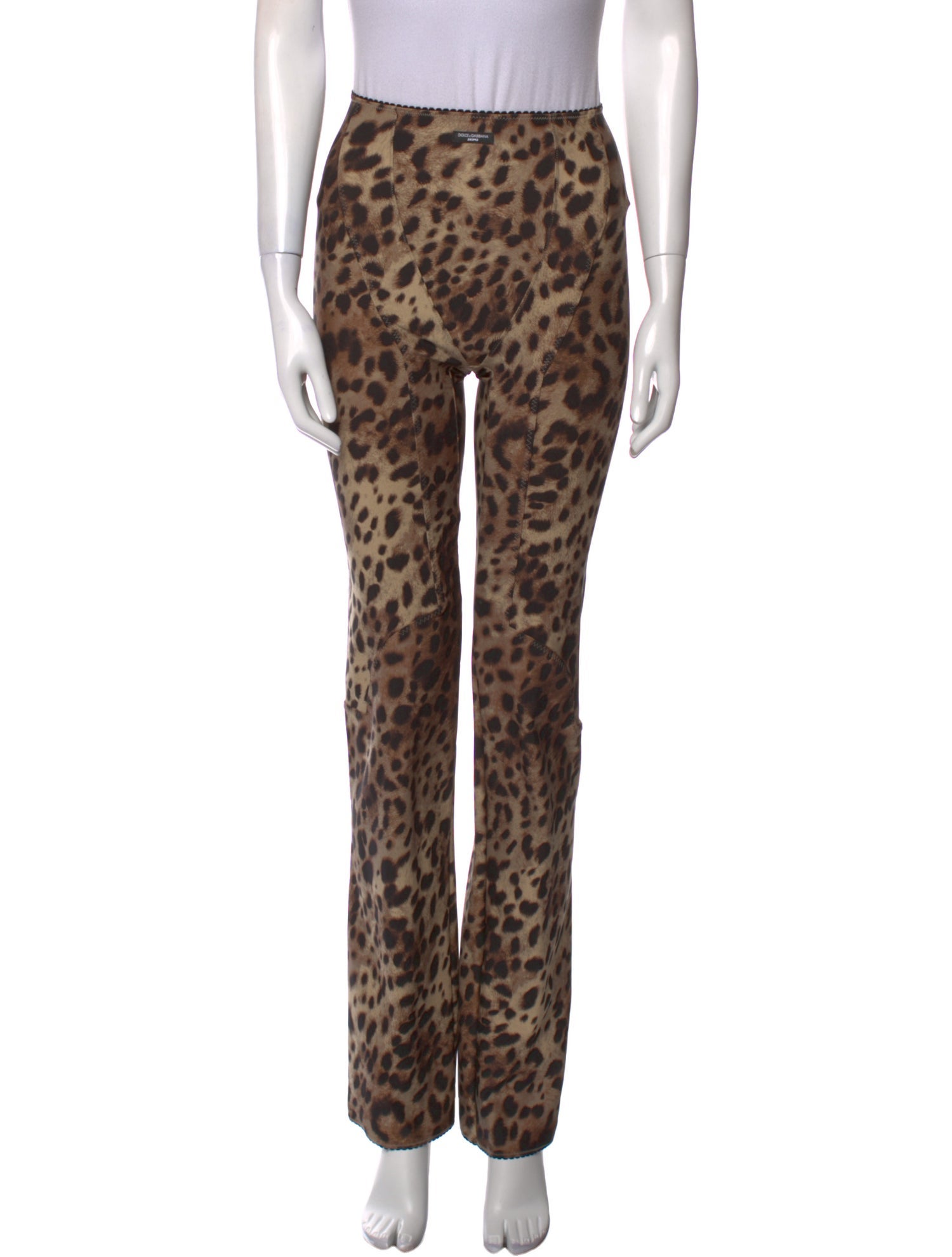 Dolce & Gabbana Animal Print Straight Leg Pants w/ Tags