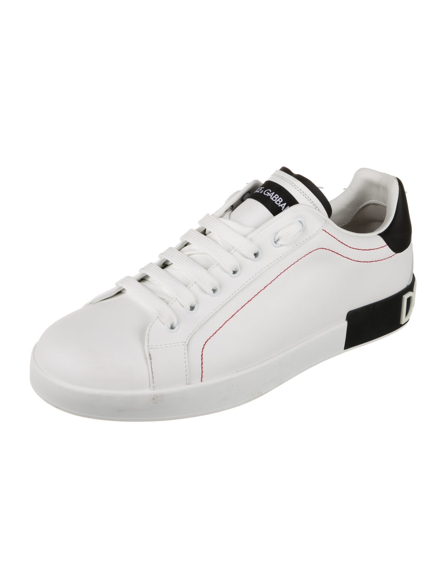 Dolce & Gabbana Leather Printed Sneakers