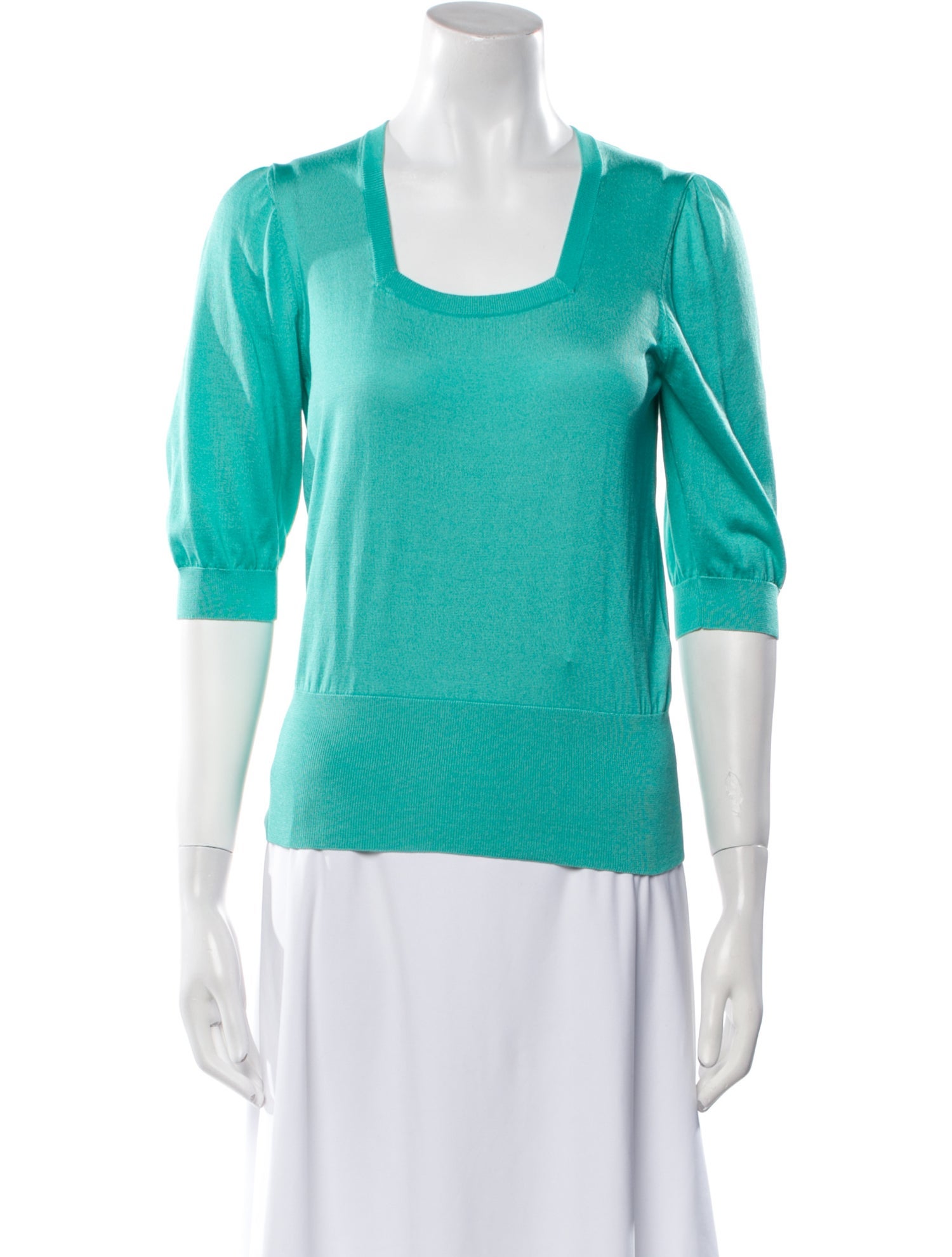 Dolce & Gabbana Silk Scoop Neck Sweater w/ Tags