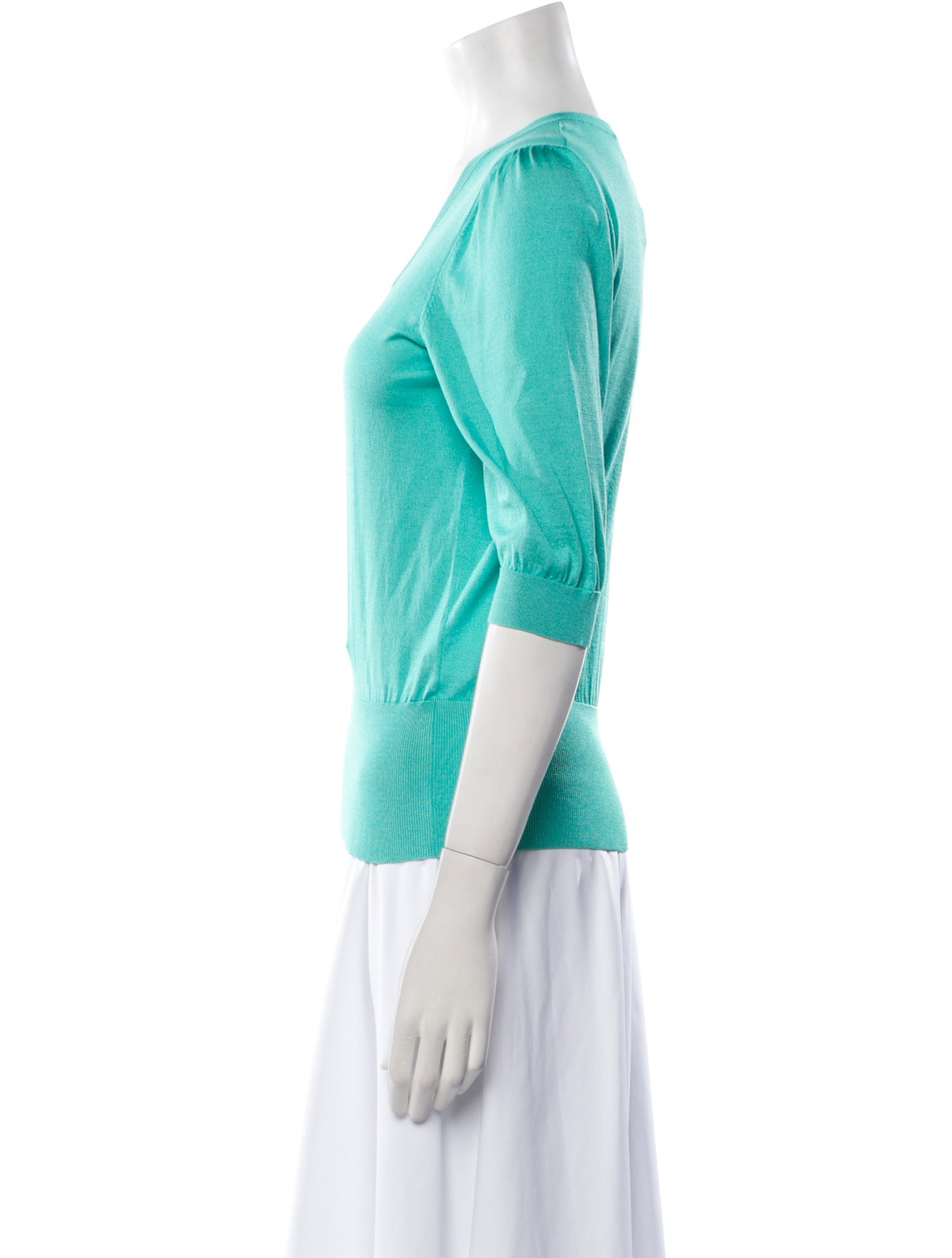 Dolce & Gabbana Silk Scoop Neck Sweater w/ Tags