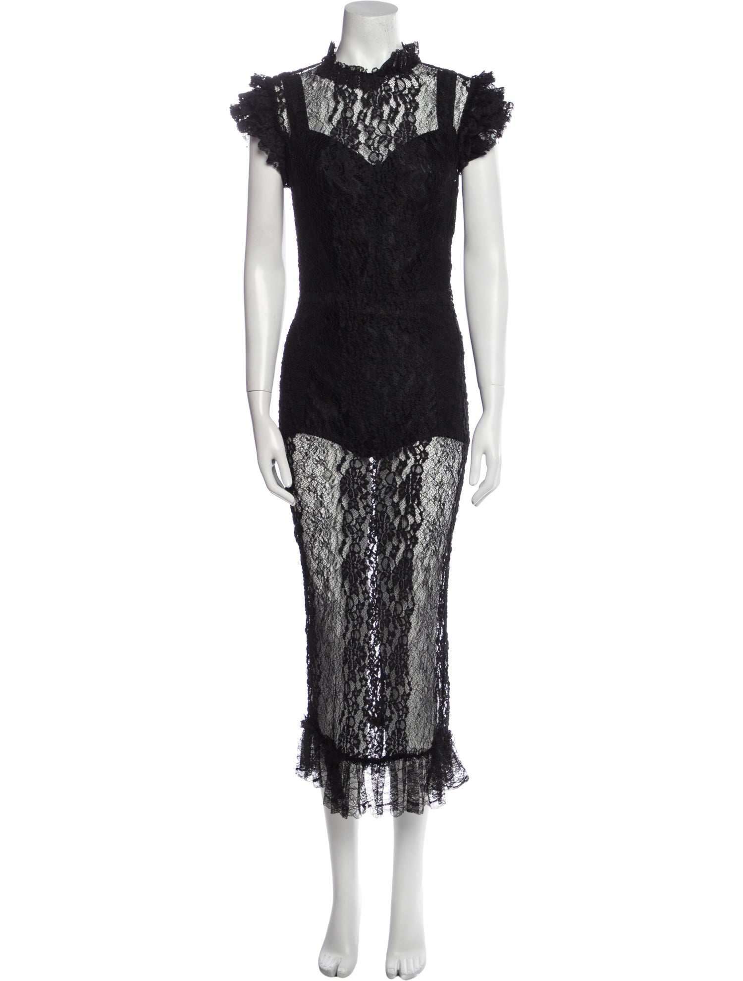 Dolce & Gabbana Nylon Lace Pattern Dress Set